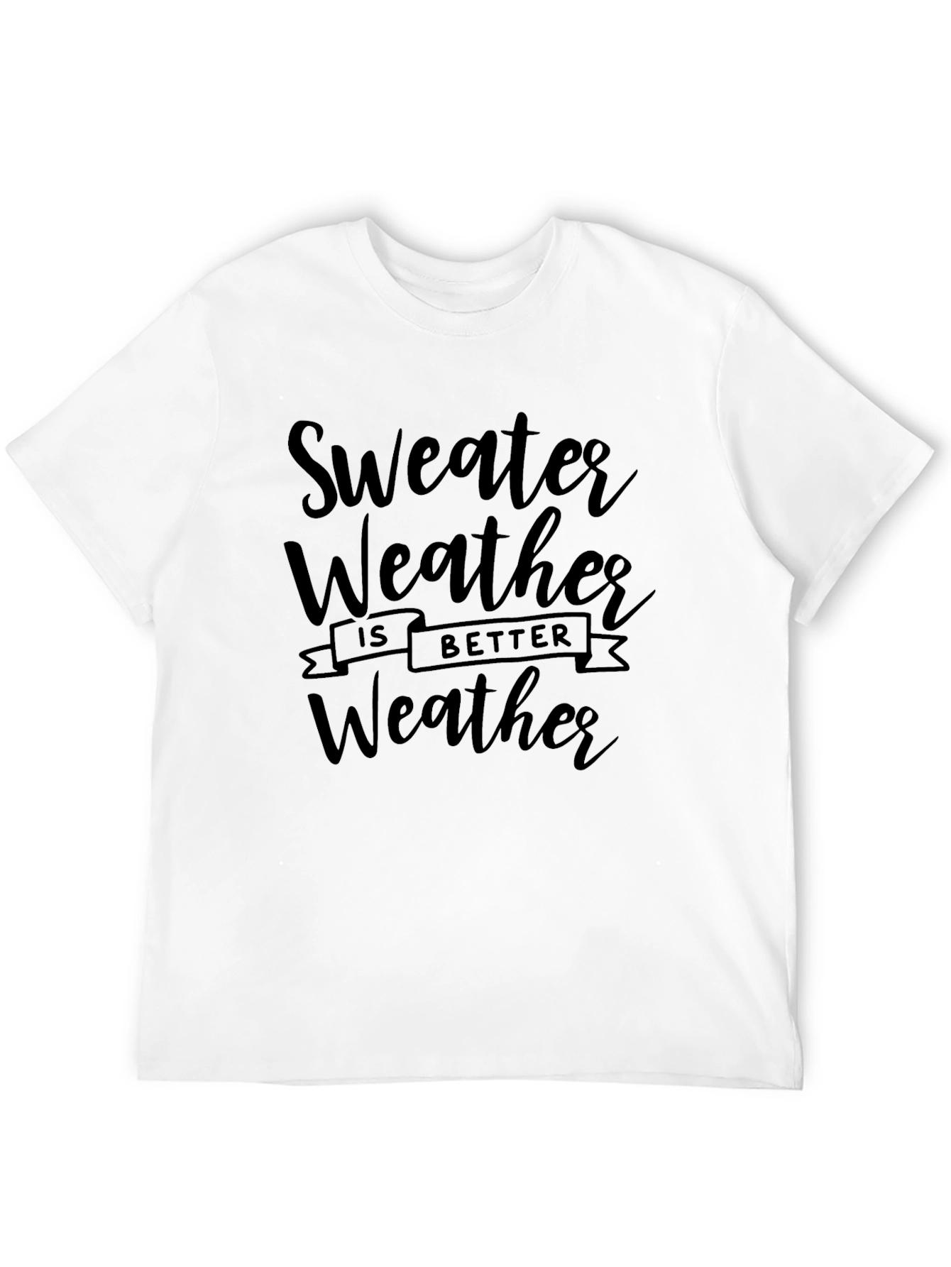 Black Sweater Weather T-Shirt - Cozy Season Apparel view 12