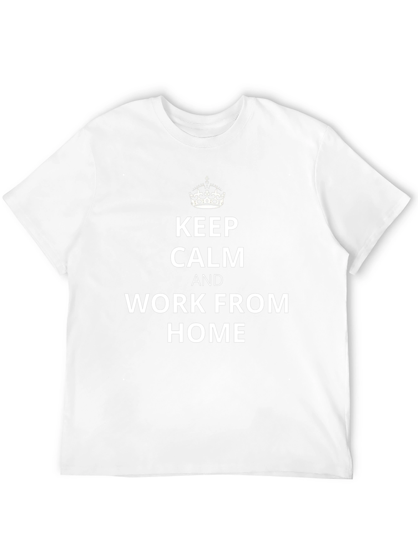 Black Keep Calm & Work From Home T-Shirt view 12