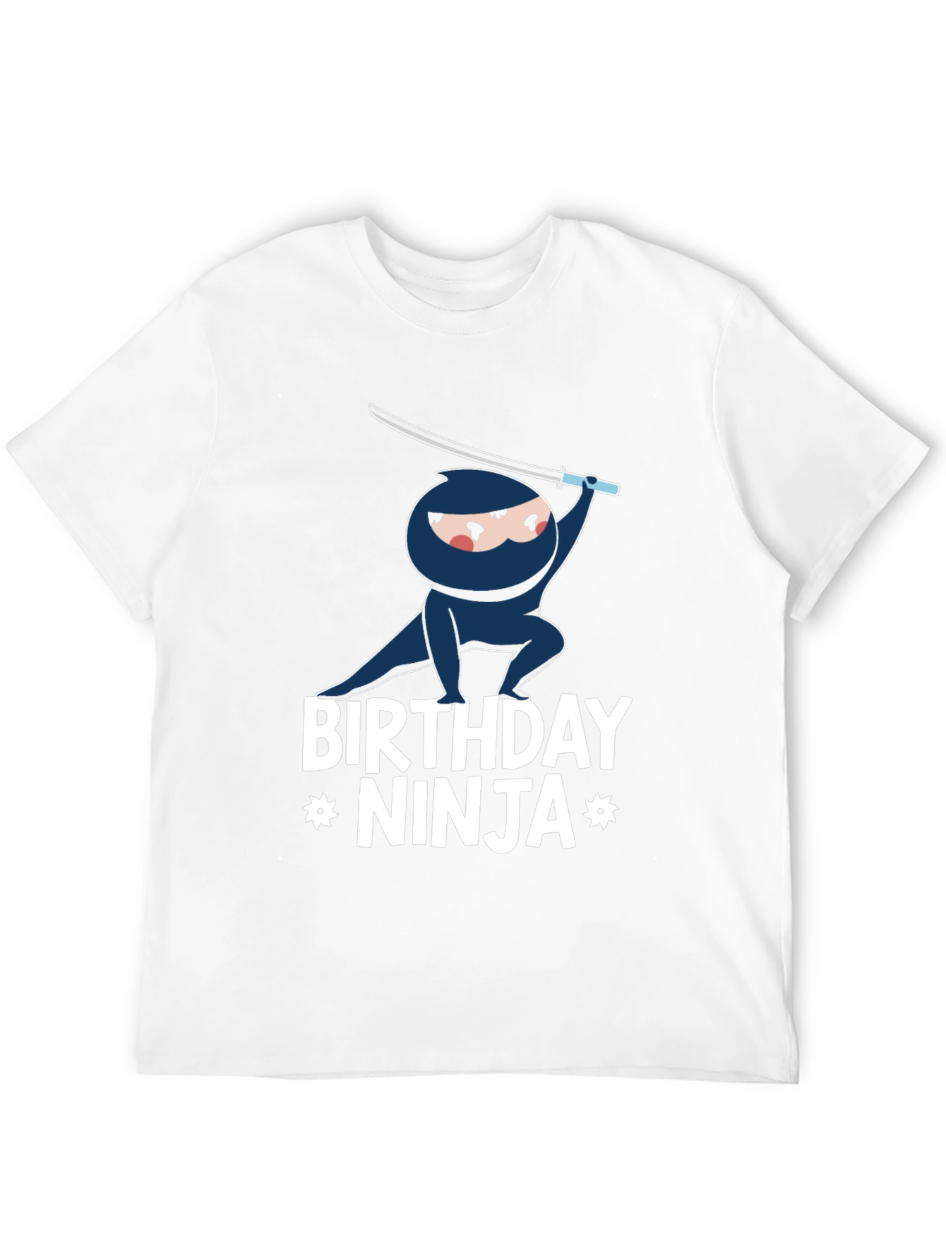 Black Birthday Ninja Graphic T-Shirt view 12