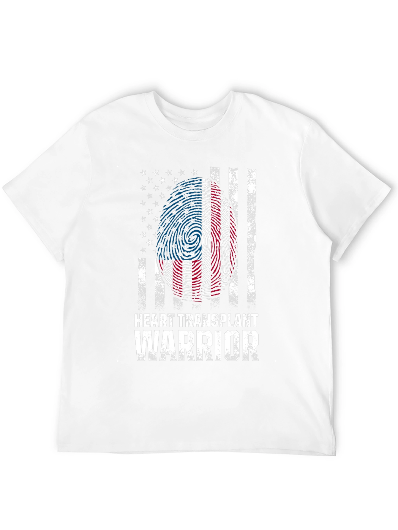 Heart Transplant Warrior USA Flag T-Shirt - 12