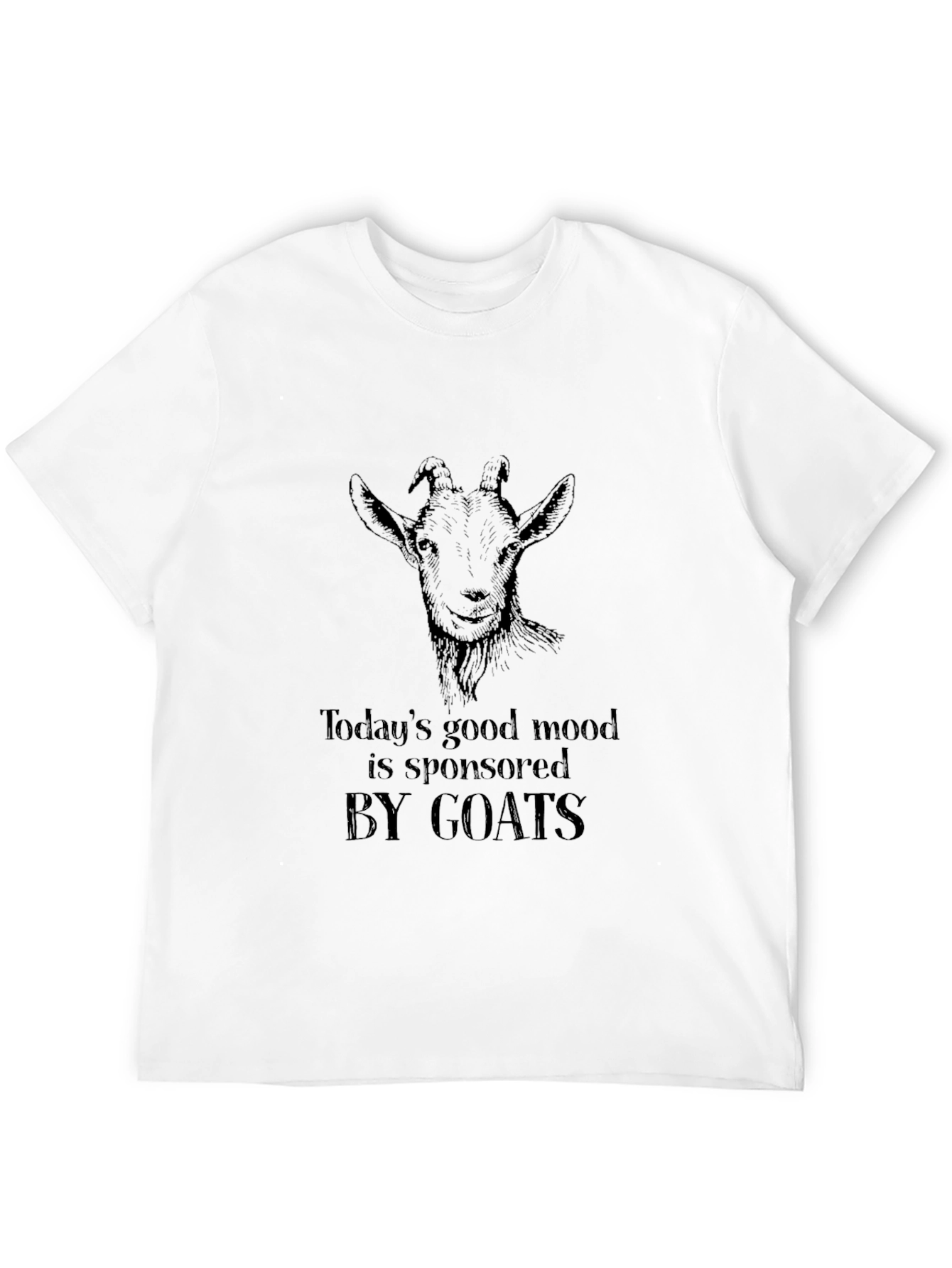 Black Funny Goat Graphic Tee - Today's Good Mood view 12