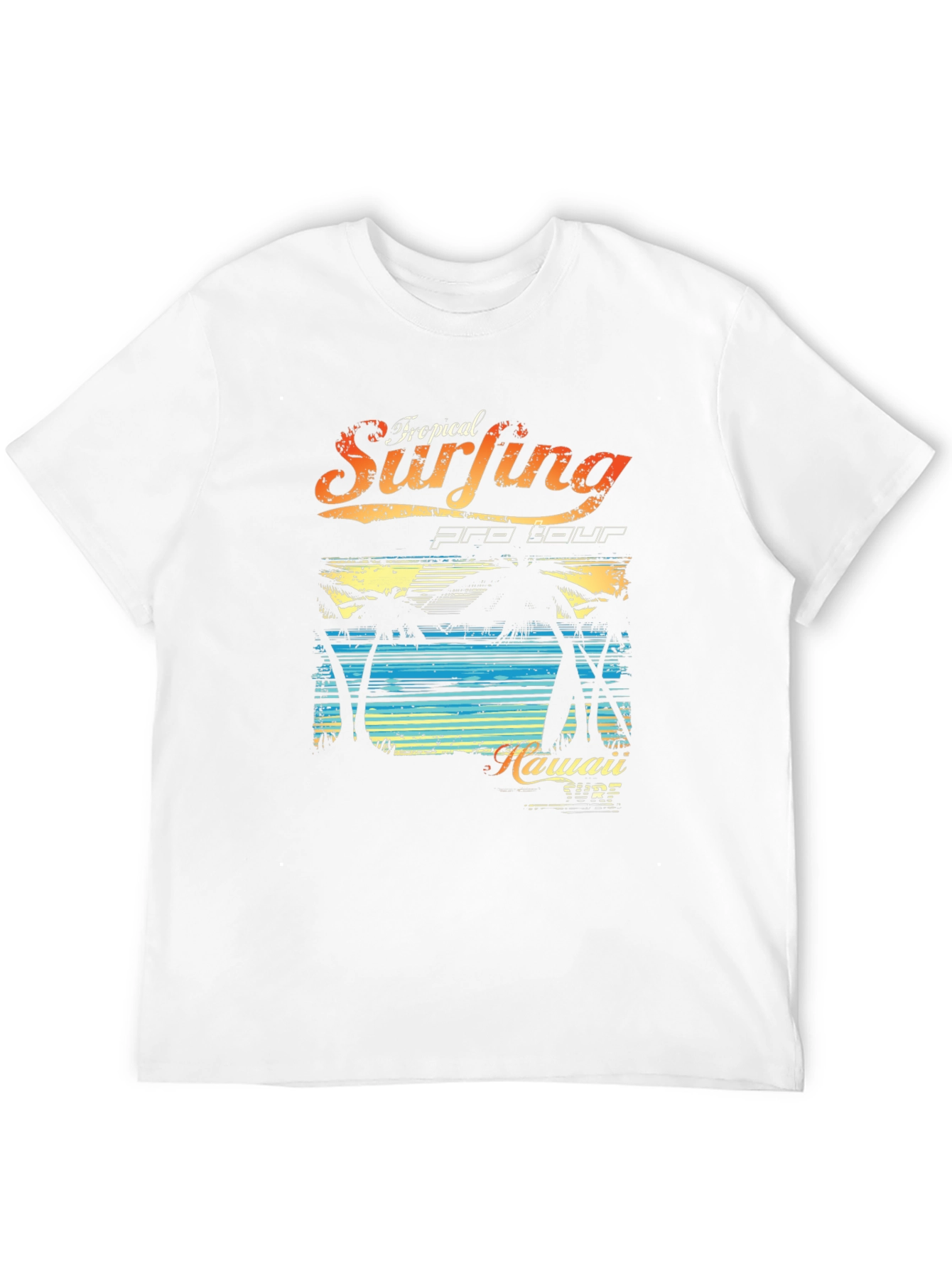 Black Tropical Surfing Pro Tour Hawaii T-Shirt view 12