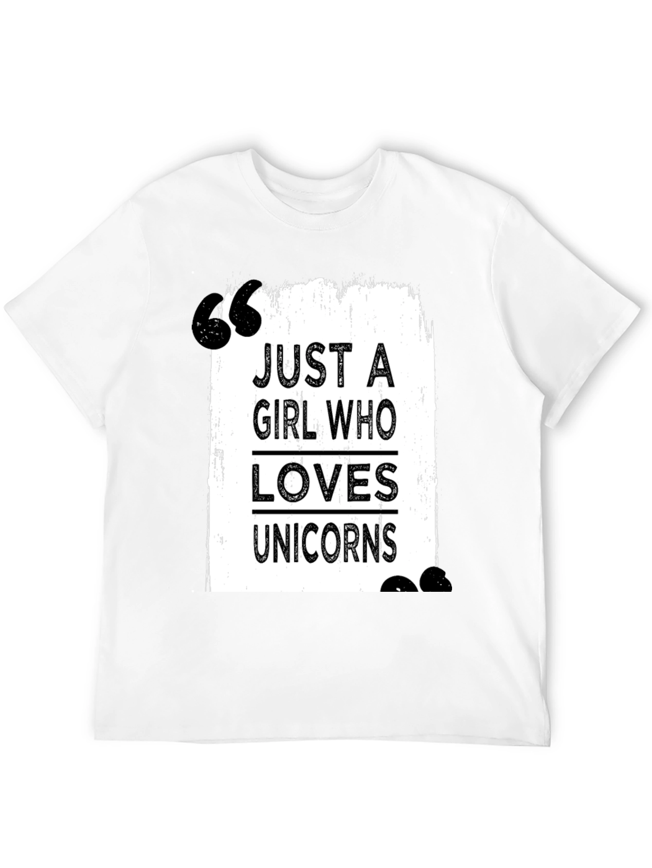 Black Just a Girl Who Loves Unicorns T-Shirt view 12