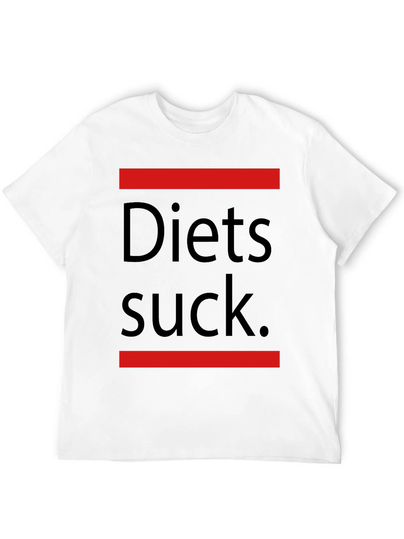 Black Diets Suck Graphic T-Shirt - Unisex view 12