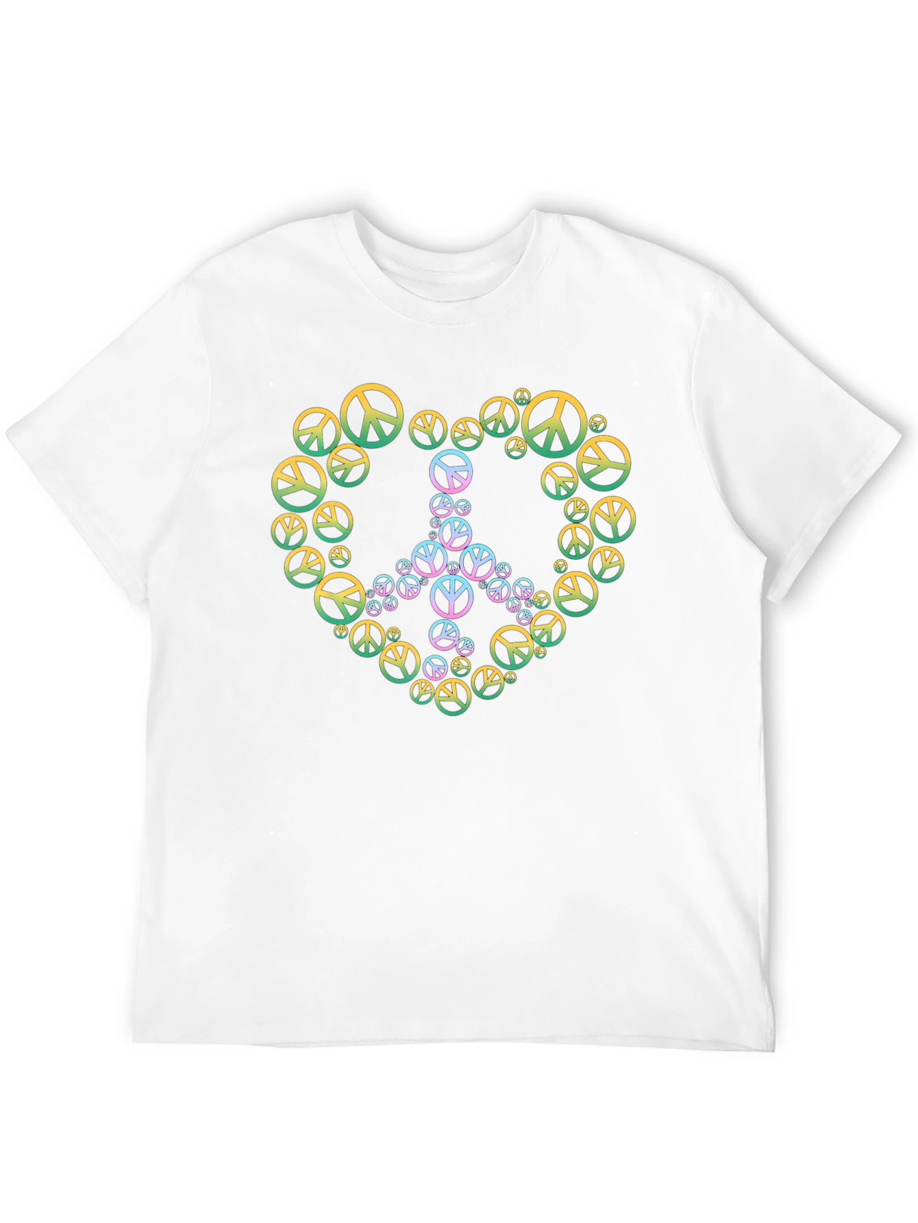 Peace Heart Graphic Tee - Black Casual T-Shirt - 12