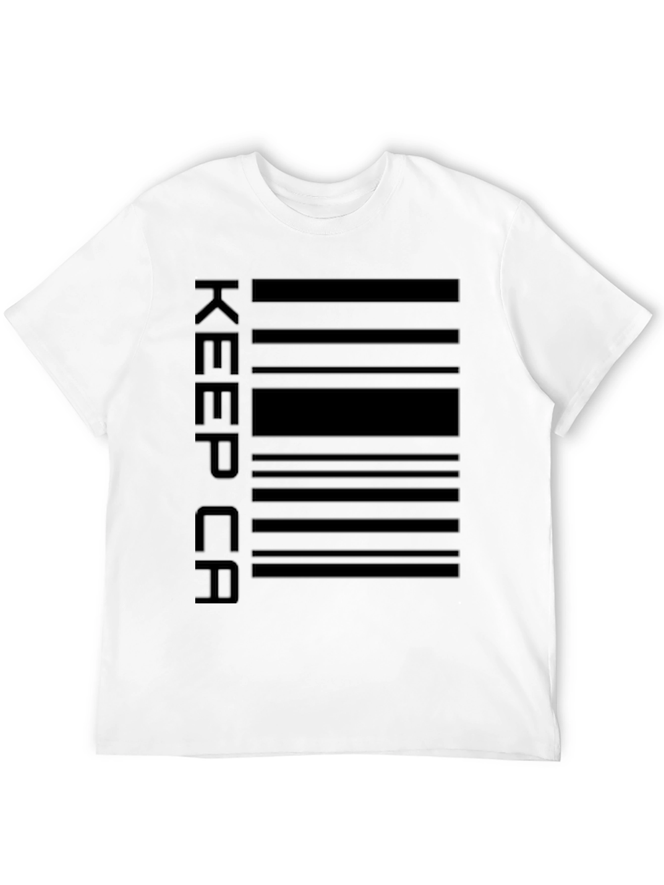 Black Keep Calm Barcode Graphic Tee - Classic Comfort view 12