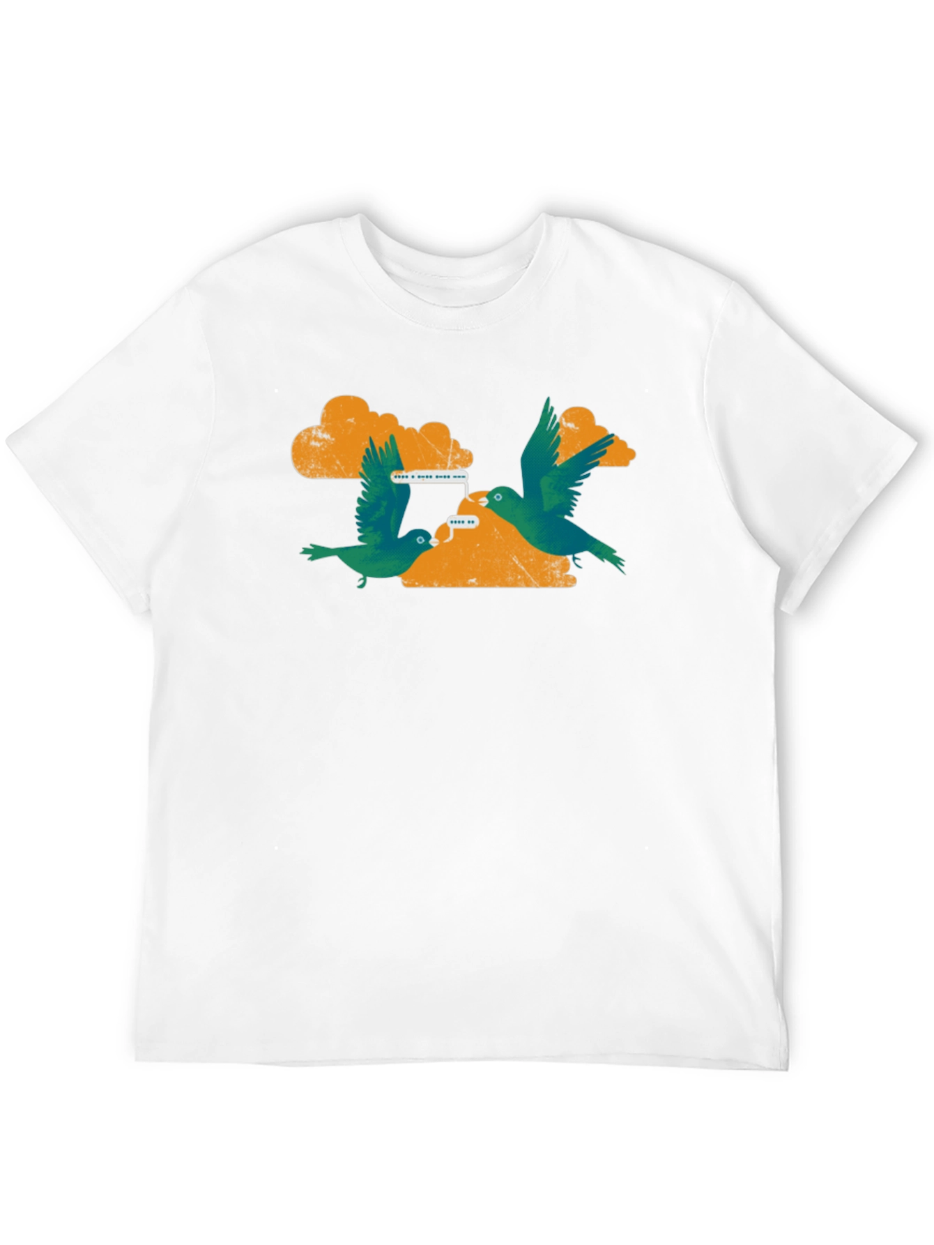 Black Graphic Tee - Birds Talking - Black view 12