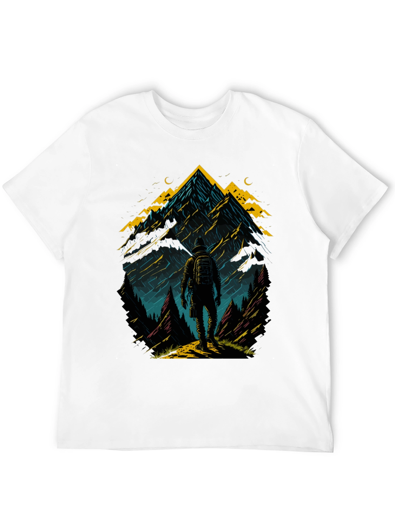 Black Mountain Adventure T-Shirt: Hiker Graphic Tee view 12
