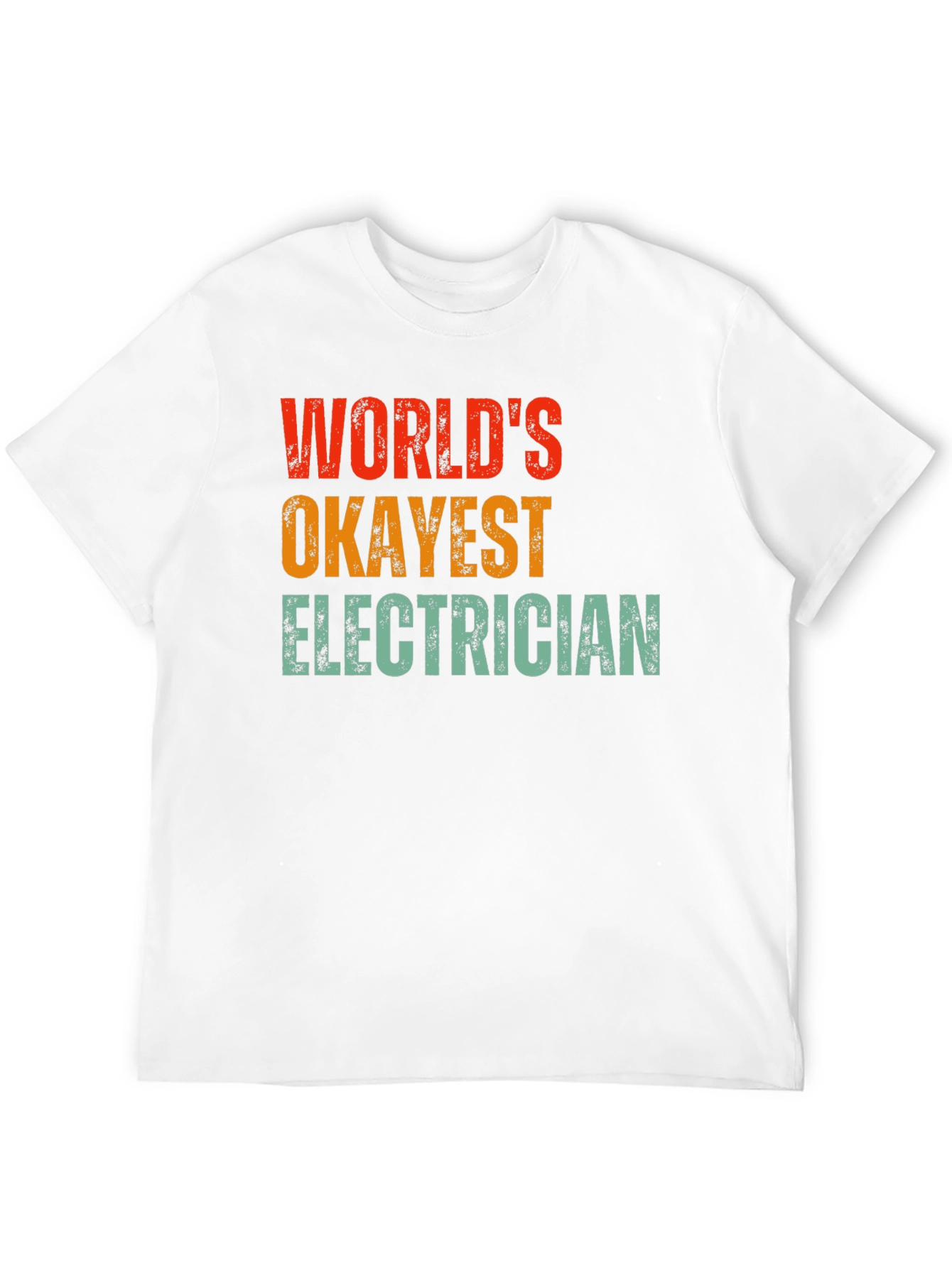 Black World's Okayest Electrician T-Shirt view 12