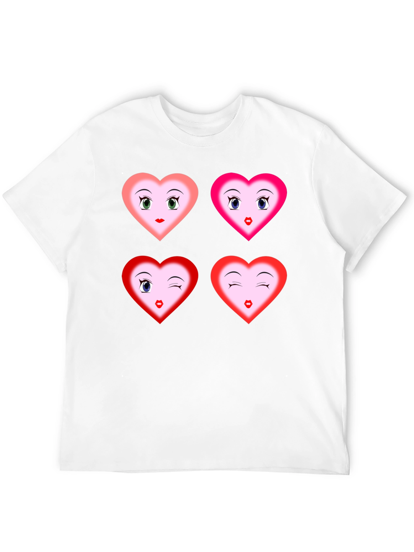 Black Heart Faces Graphic Tee - Fun, Unique Design view 12