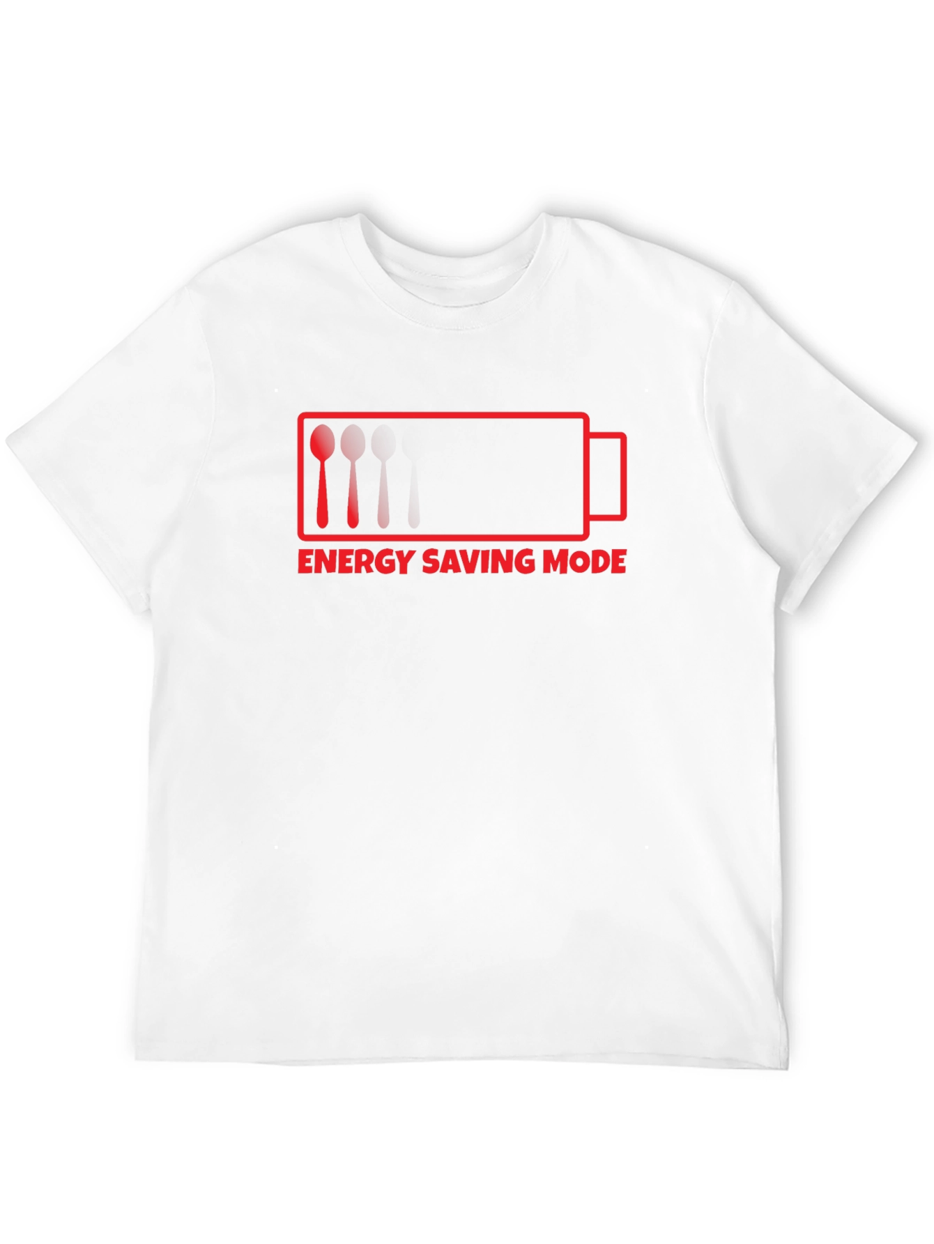 Black Energy Saving Mode Funny T-Shirt view 12