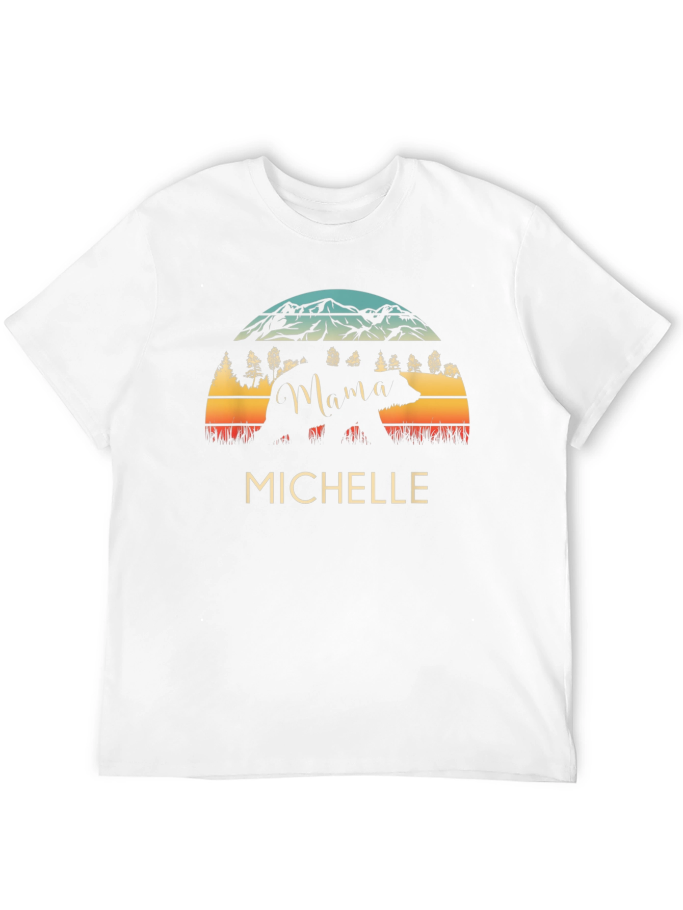 Black Michelle Bear Silhouette Vintage T-Shirt view 12