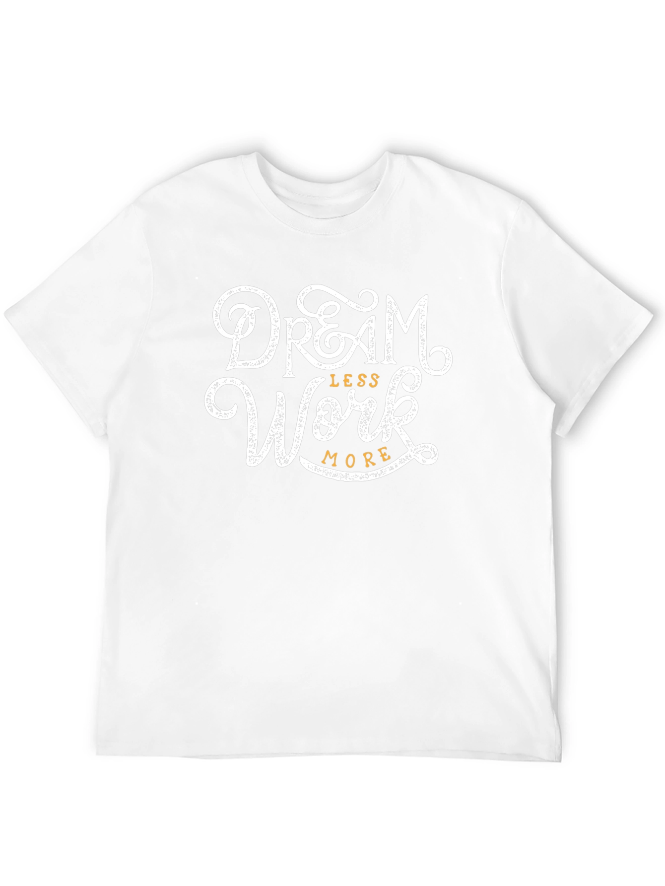 Black Dream Less Work More Graphic Tee - Black Cotton T-Shirt view 12