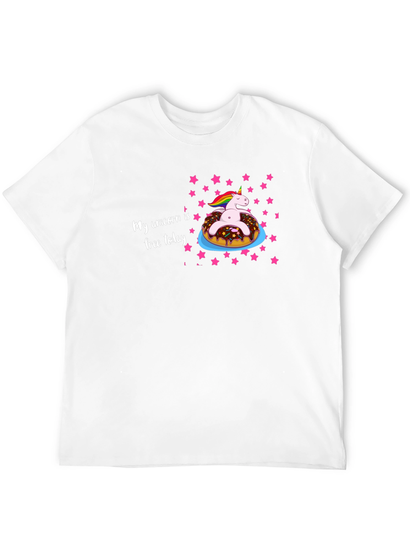 Black Unicorn Donut T-Shirt - My Unicorn is Free Today view 12