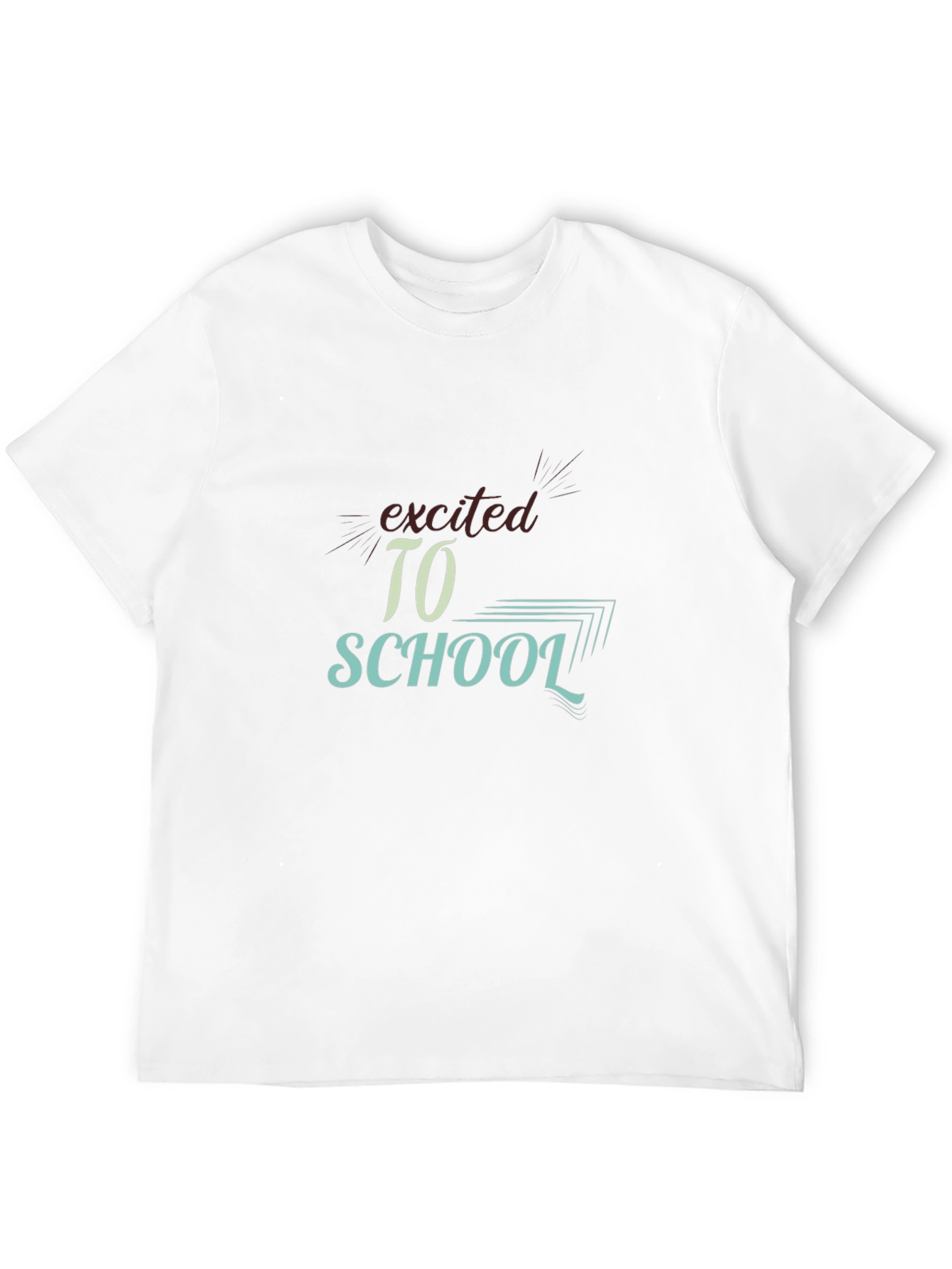 Black Excited to School T-Shirt view 12