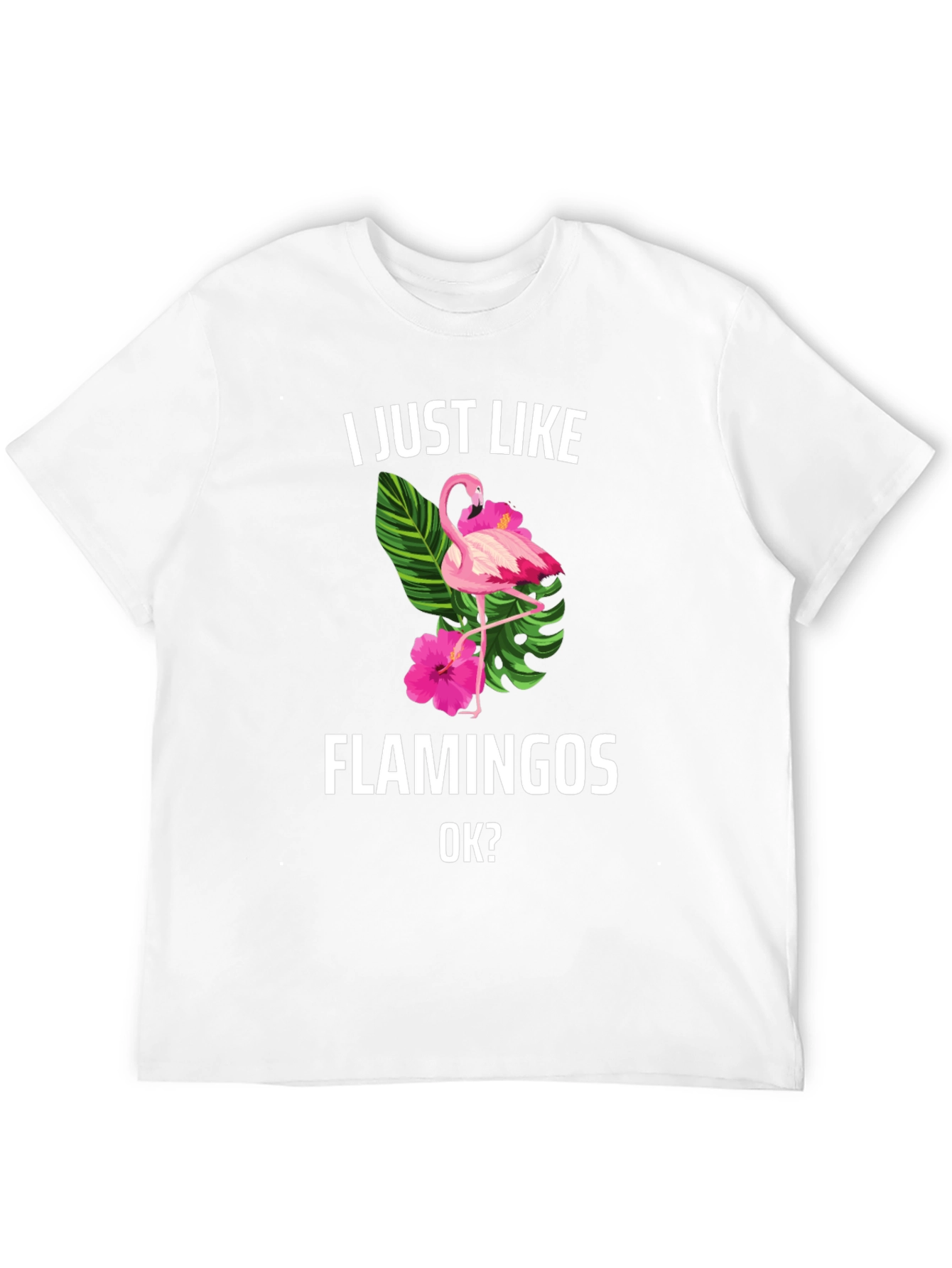 Black I Just Like Flamingos T-Shirt view 12