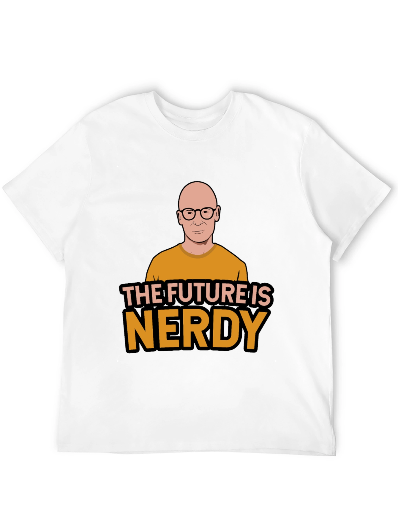 Black The Future is Nerdy Graphic T-Shirt view 12