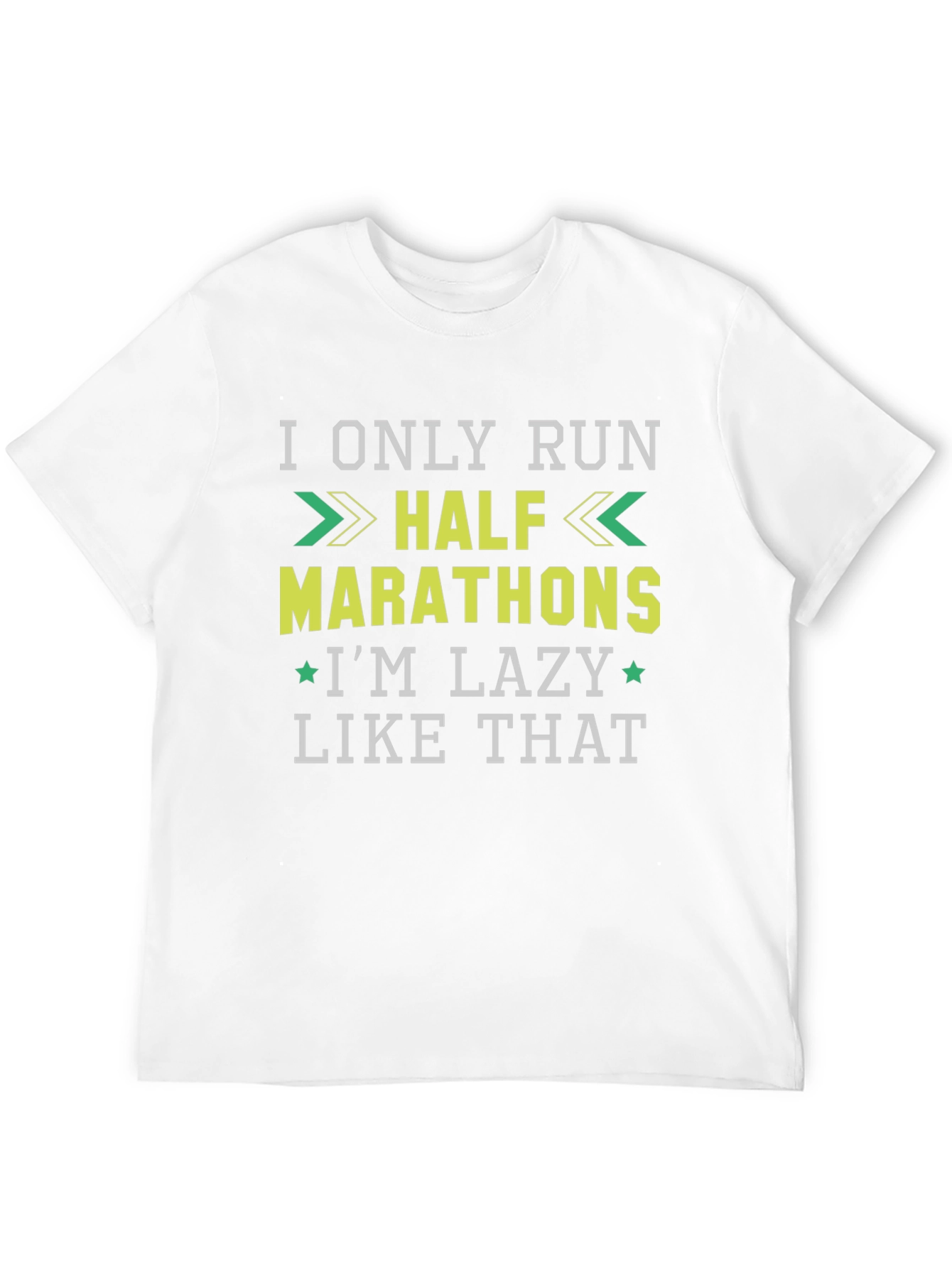 Black Funny Running T-Shirt: I Only Run Half Marathons - I'm Lazy Like That! view 12