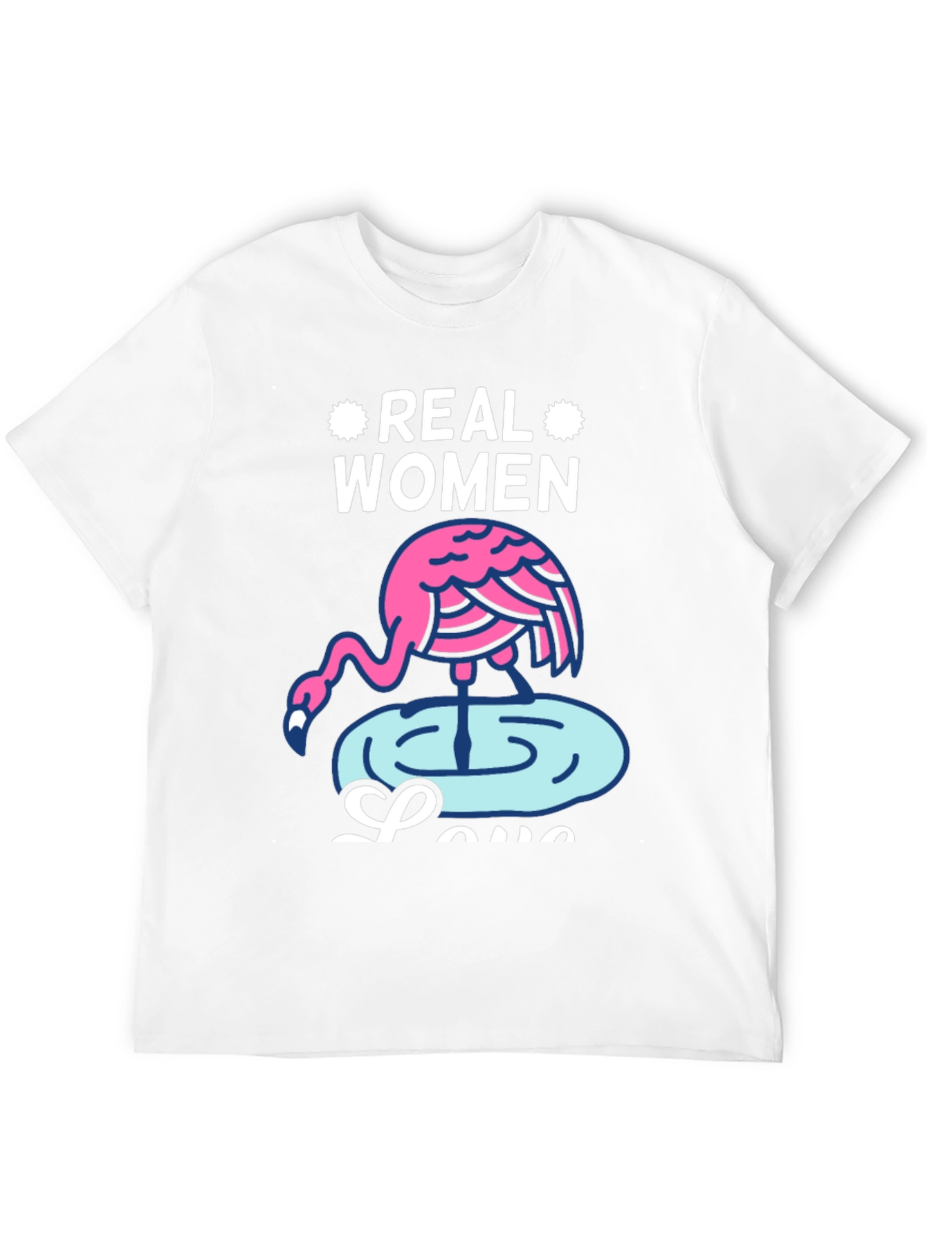 Black Real Women Love Flamingos Graphic T-Shirt view 12