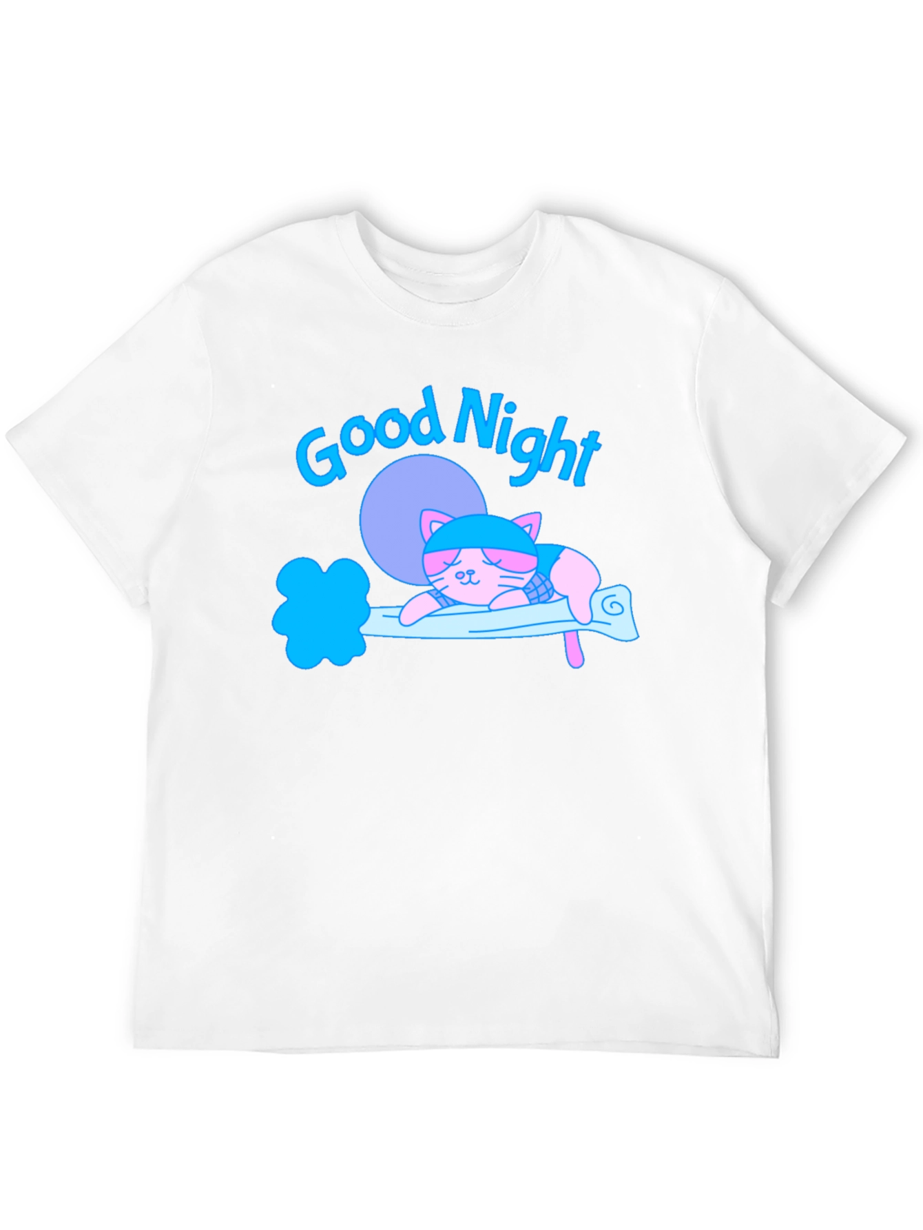 Black Good Night Cat T-Shirt view 12