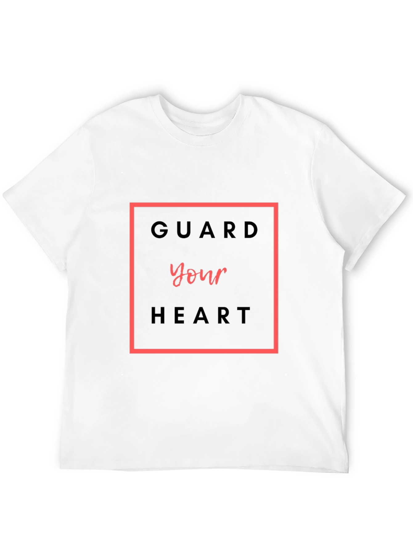 Black Guard Your Heart Graphic Tee - Stylish Unisex T-Shirt view 12