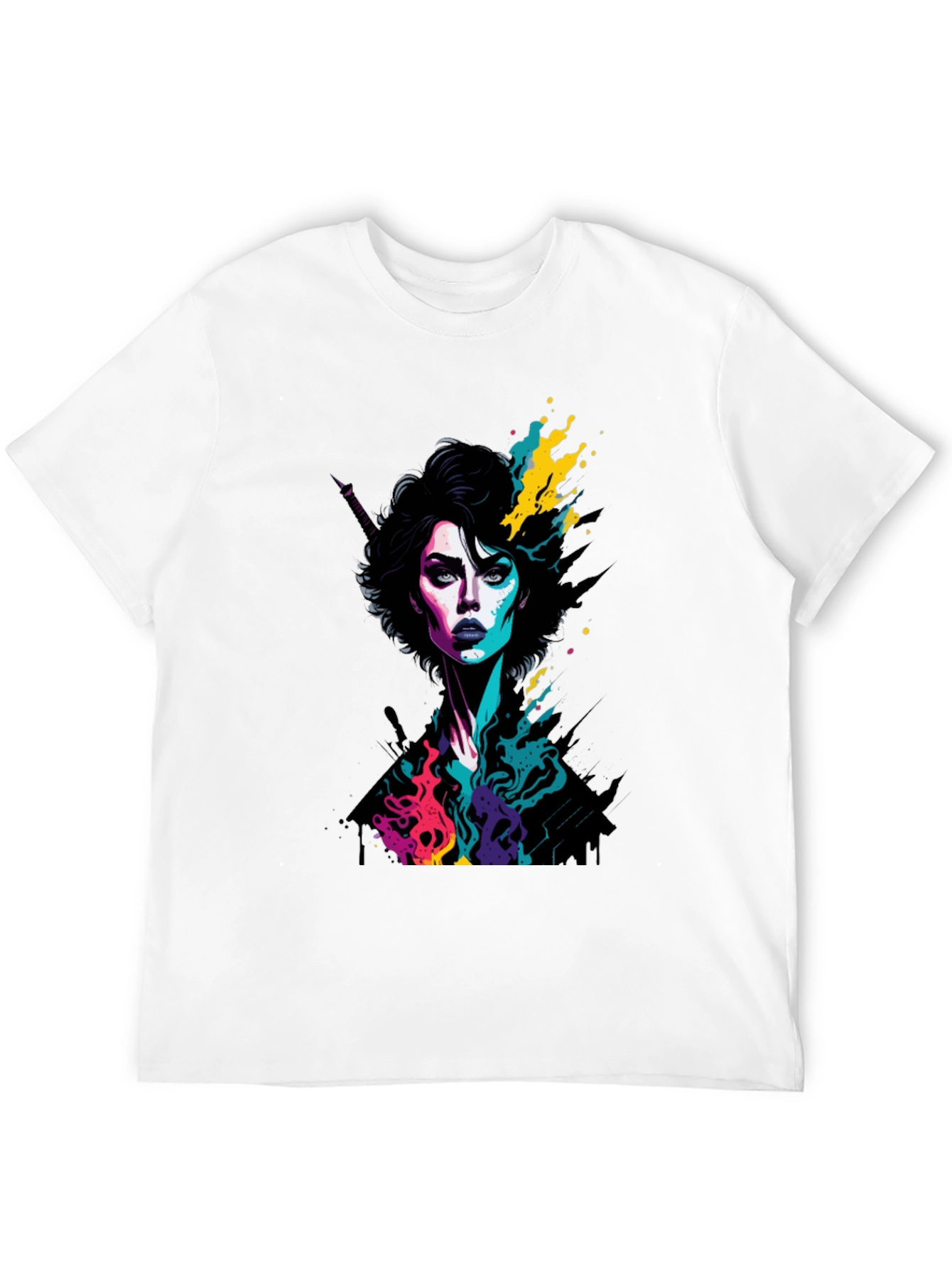 Black Vibrant Woman Graphic Tee - Bold Style! view 12