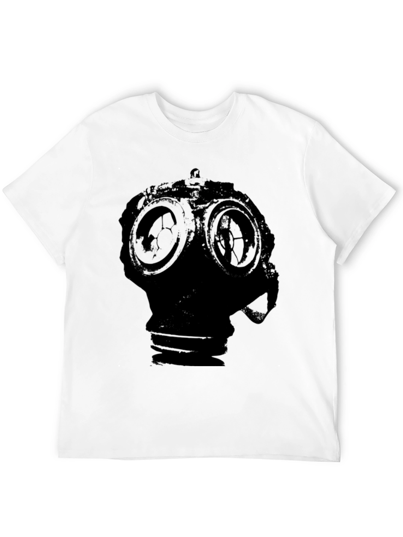 Black Gas Mask Graphic T-Shirt - Dark Style view 12
