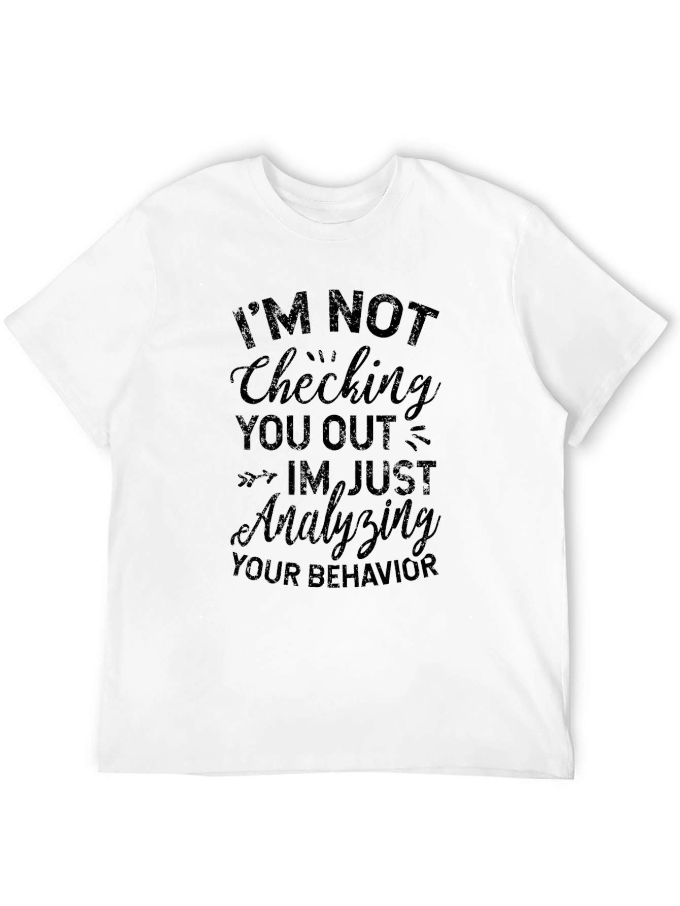 Black Analyzing Behavior Graphic Tee view 12