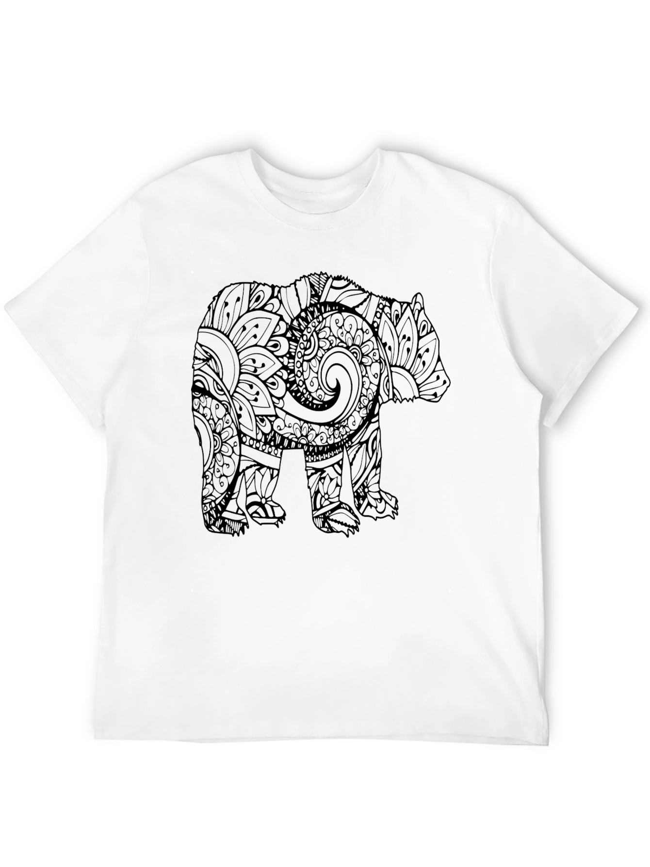 Black Bear Mandala Graphic Black T-Shirt view 12