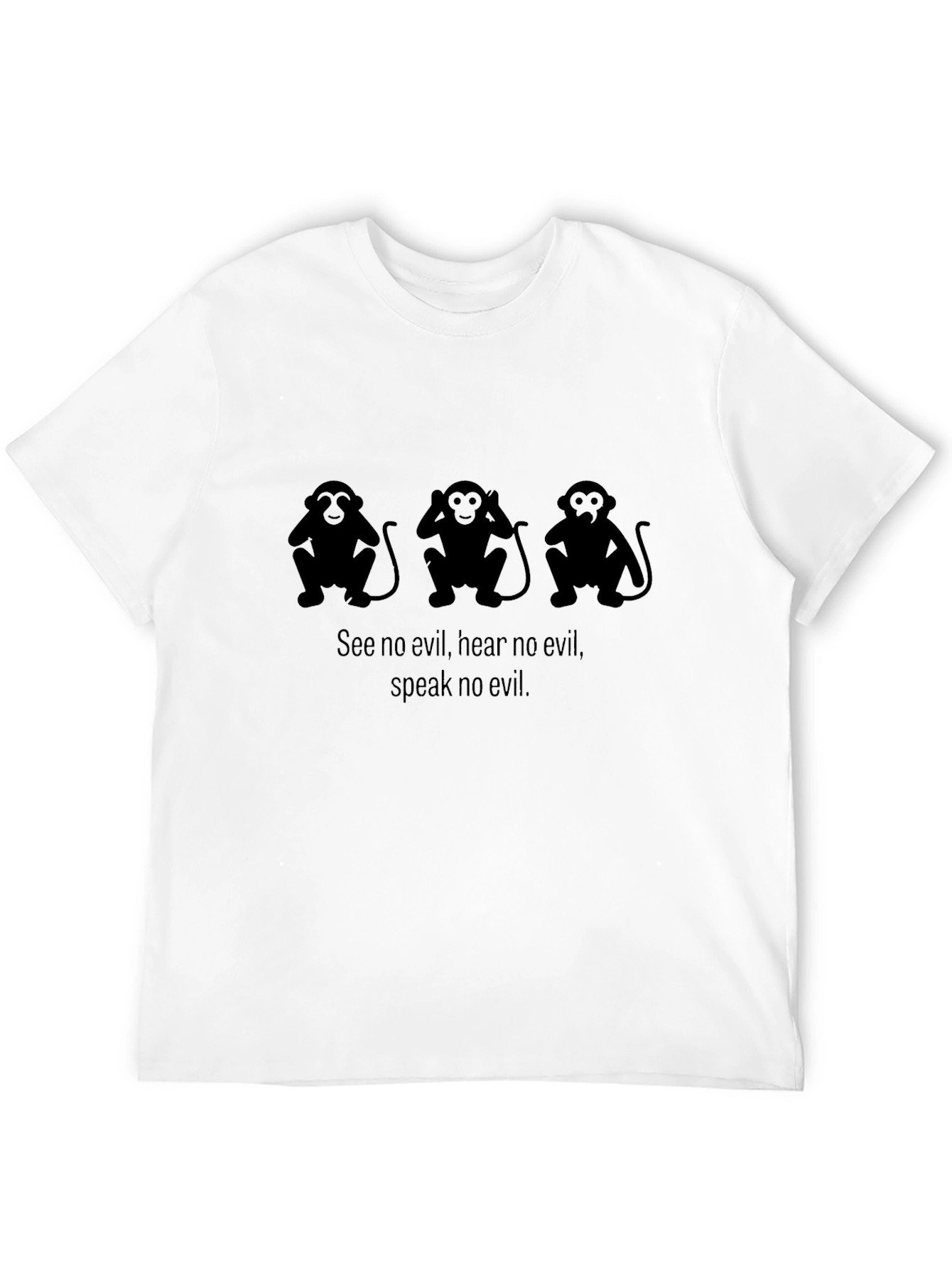 Black See No Evil Graphic Tee - Hear, Speak No Evil view 12