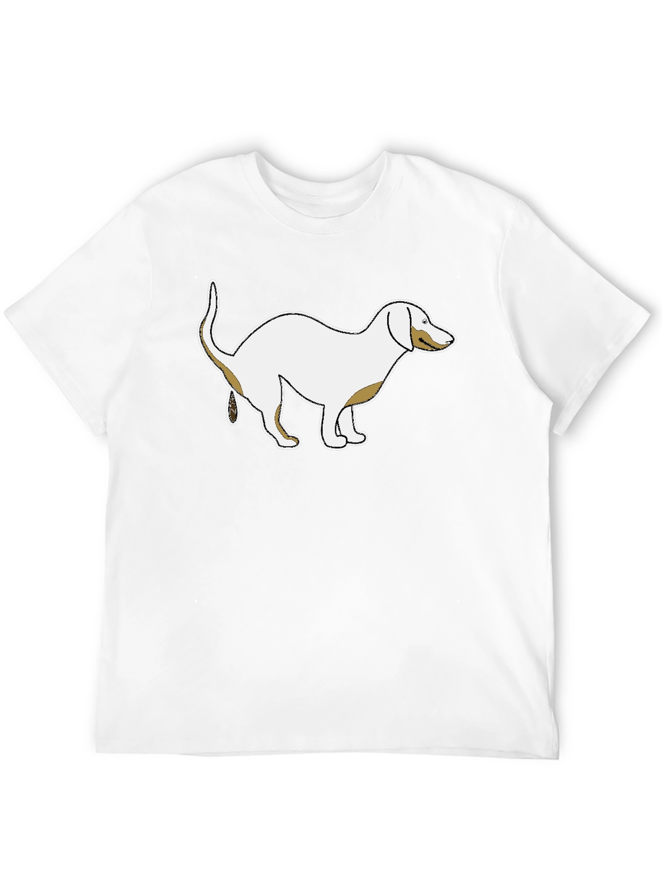 Black Funny Dog Pooping Humor T-Shirt view 12