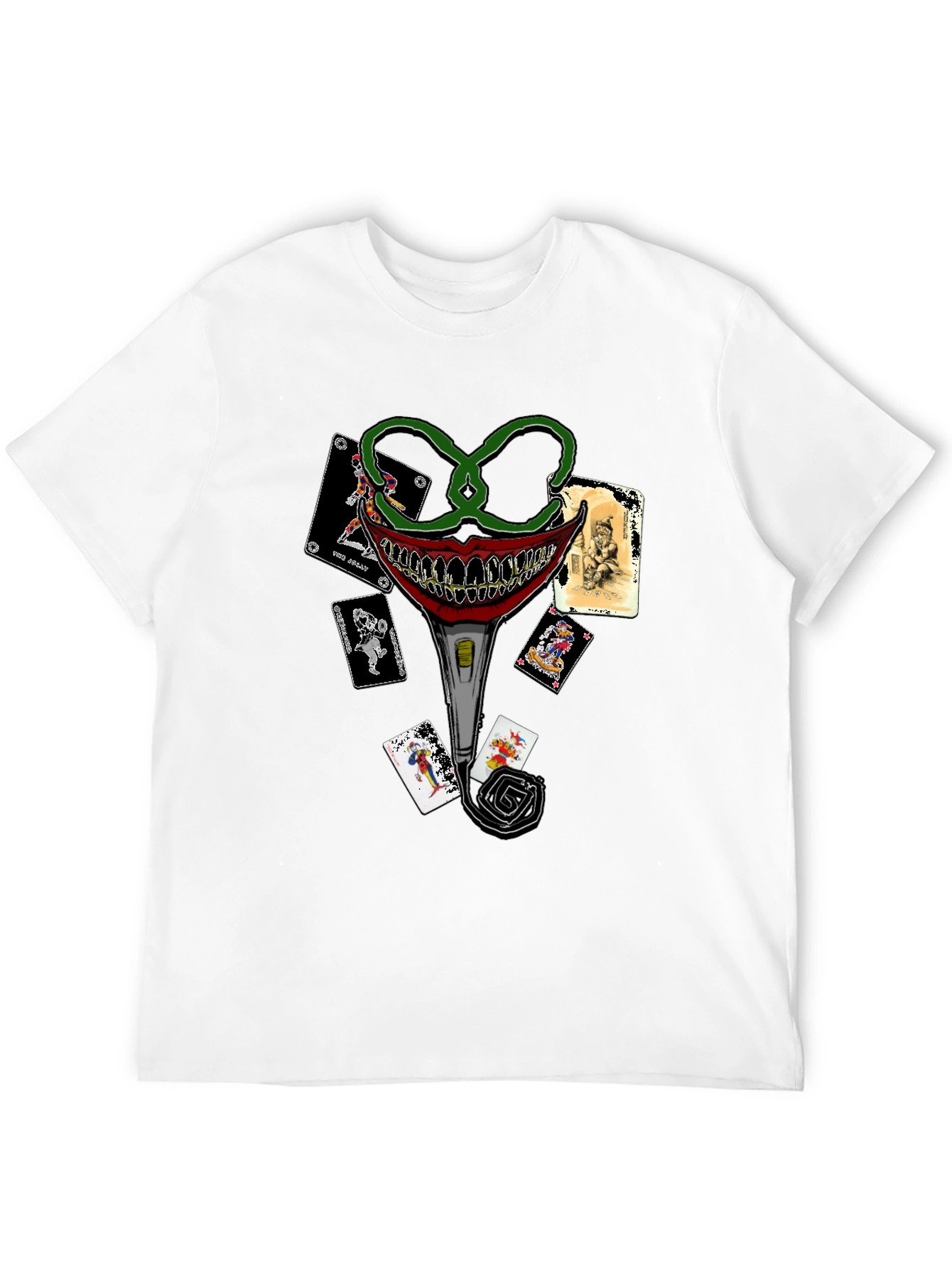 Joker Card T-Shirt - Crazy Clown Design - 12