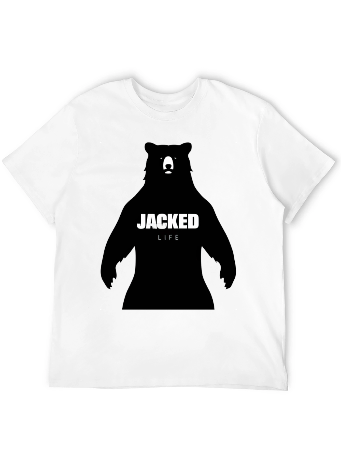 Black Jacked Life Bear Graphic T-Shirt - Black view 12