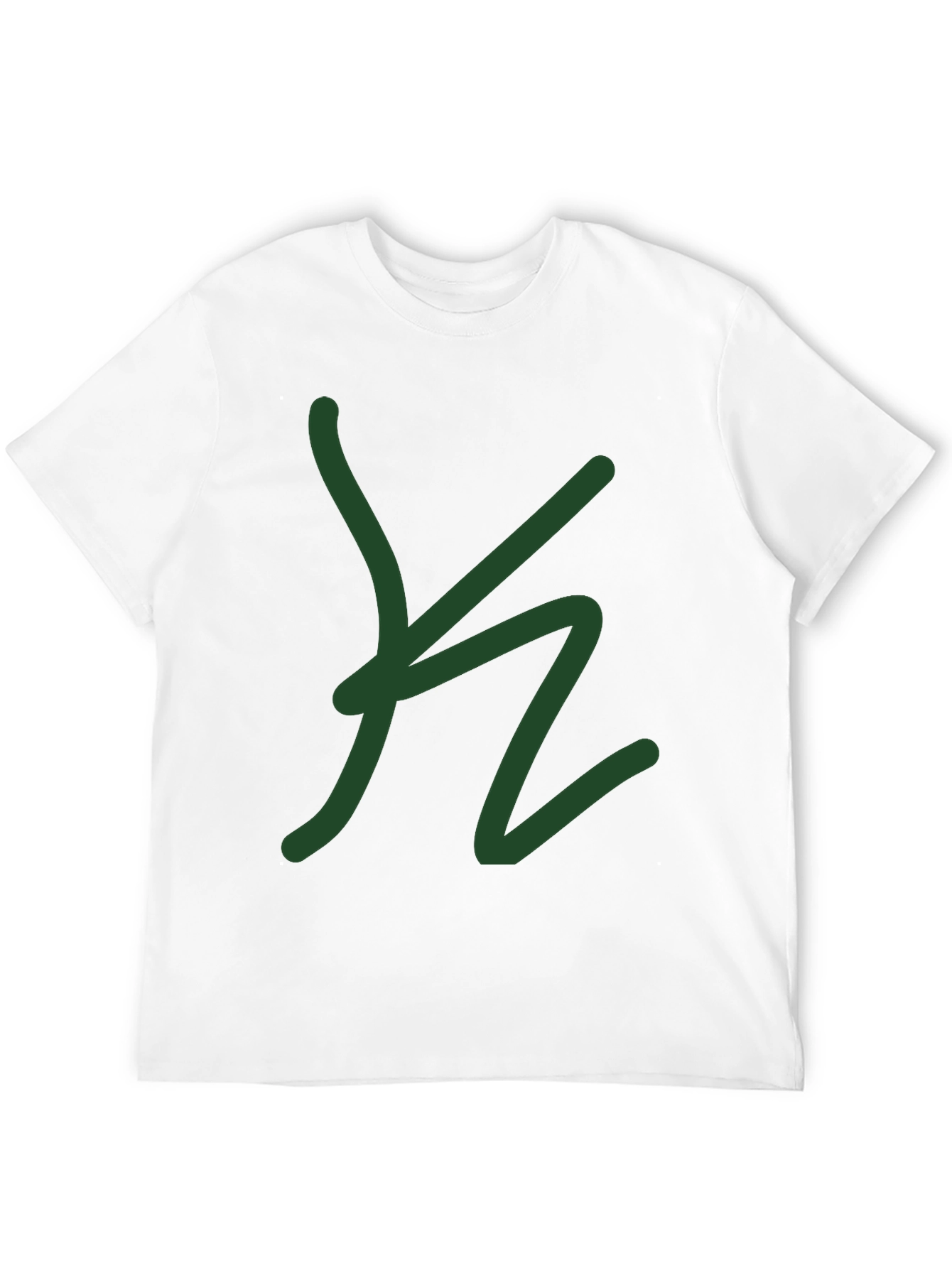 Black Black Graphic Tee - Abstract Green Design view 12