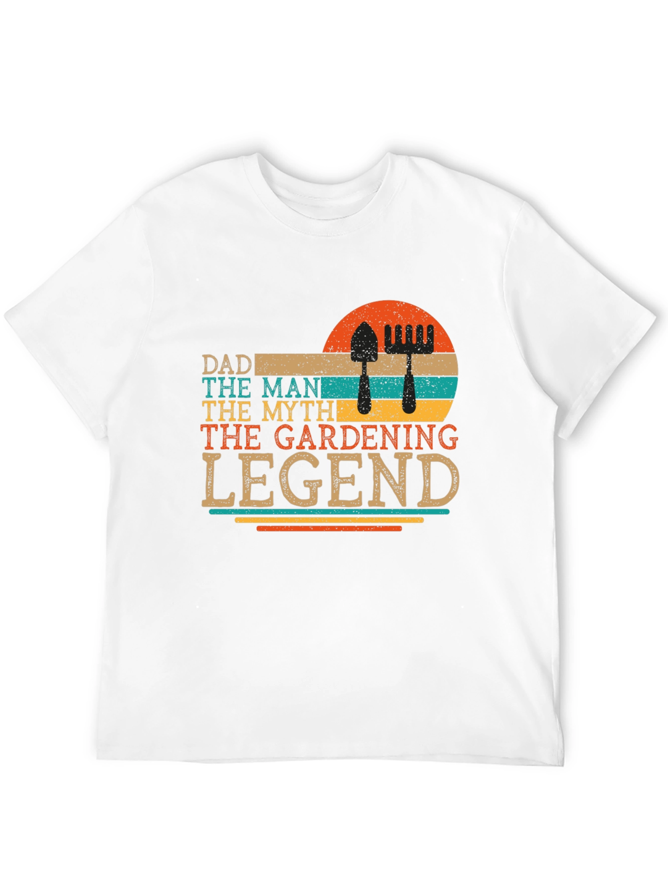 Black Dad Gardening Legend Retro Graphic Tee view 12