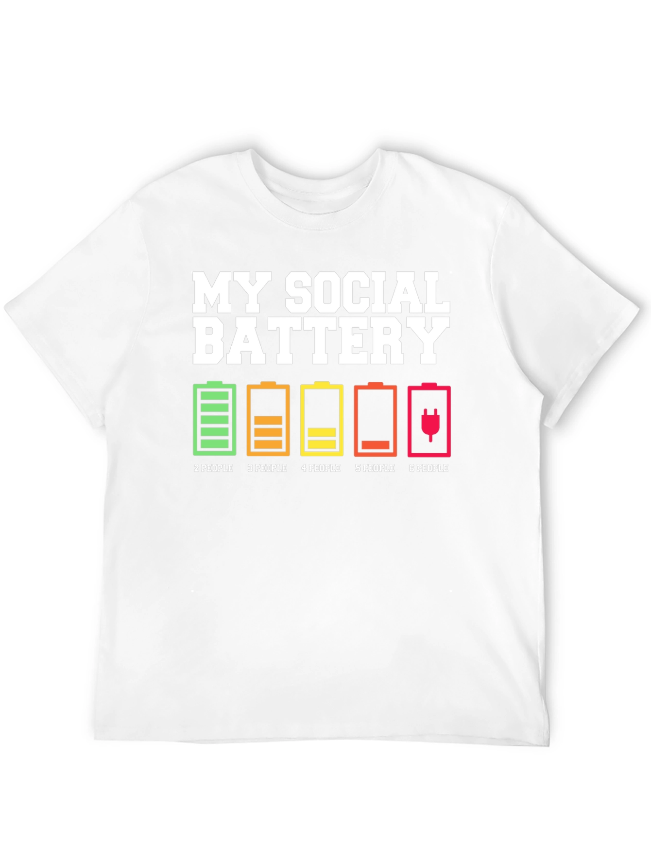 Black My Social Battery T-Shirt - Introvert Humor Tee view 12