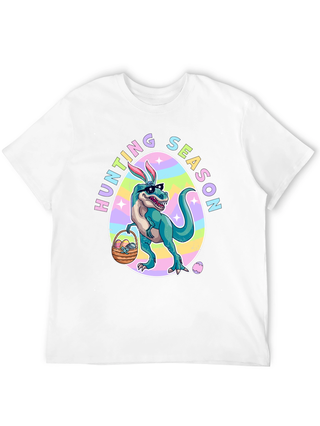 Black Dino Easter Hunting Season T-Shirt view 12