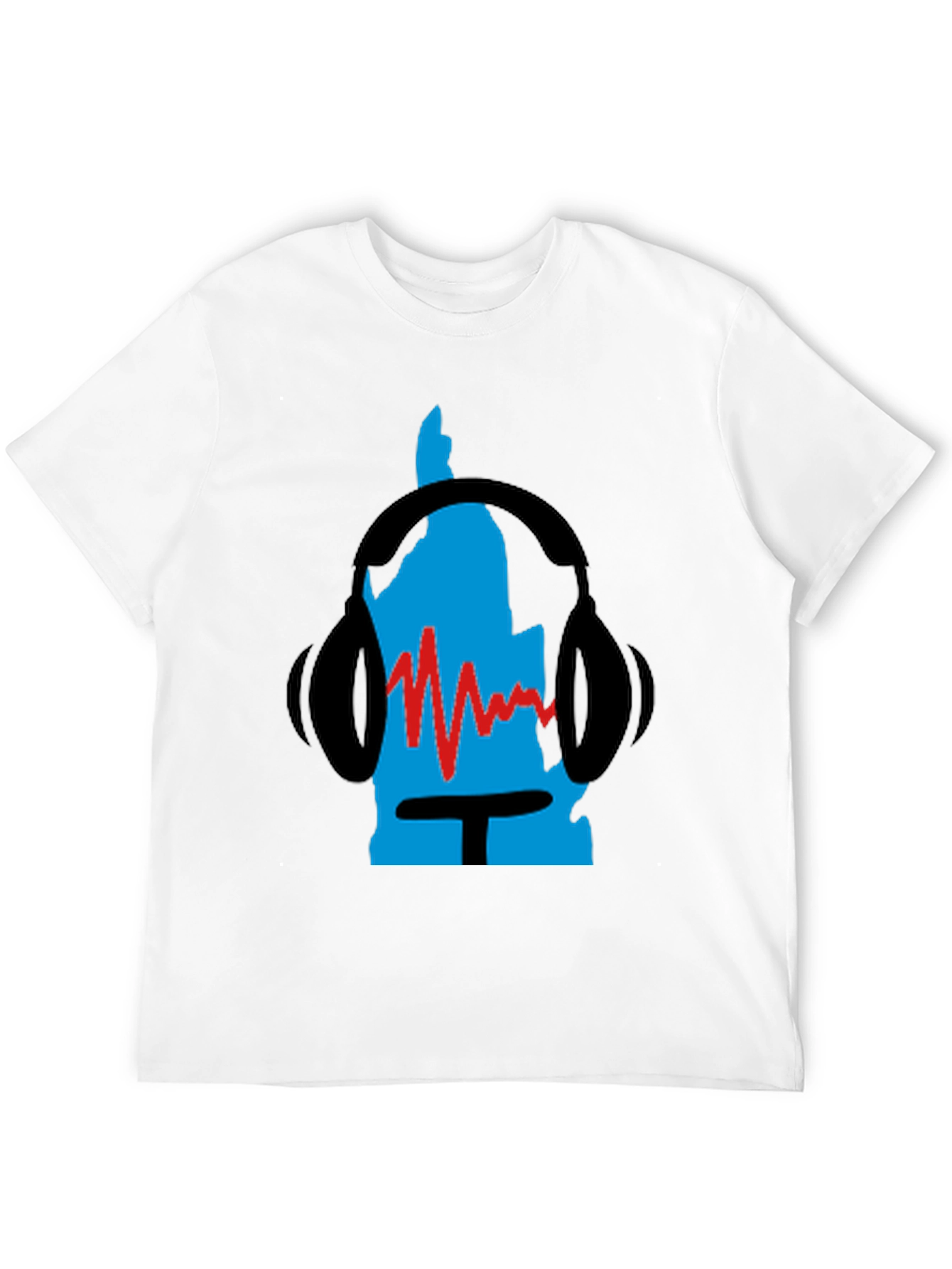 Black Retro Music Headphone Graphic Tee - Black view 12