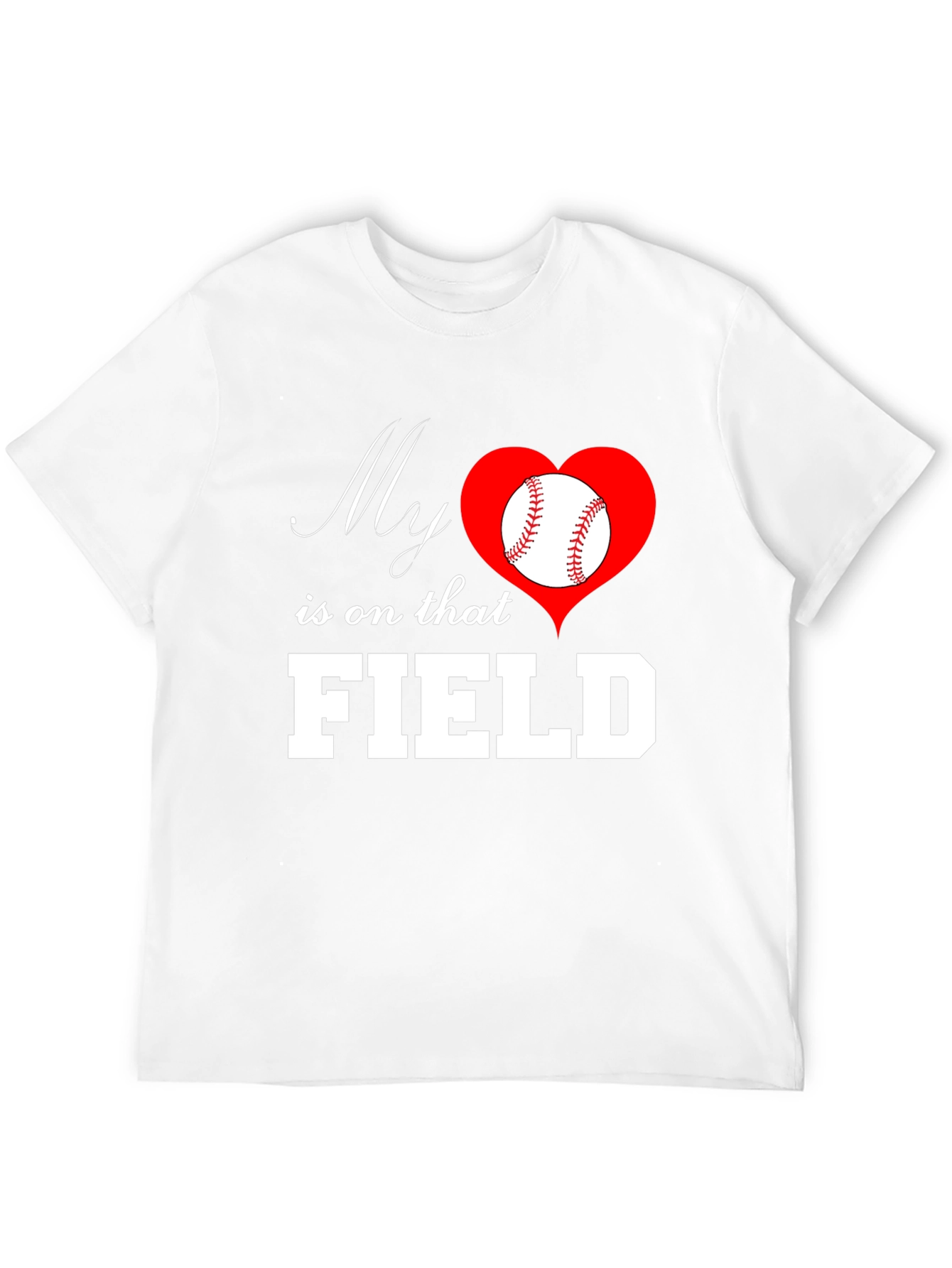 Black Baseball Mom T-Shirt: My Heart is on That Field view 12