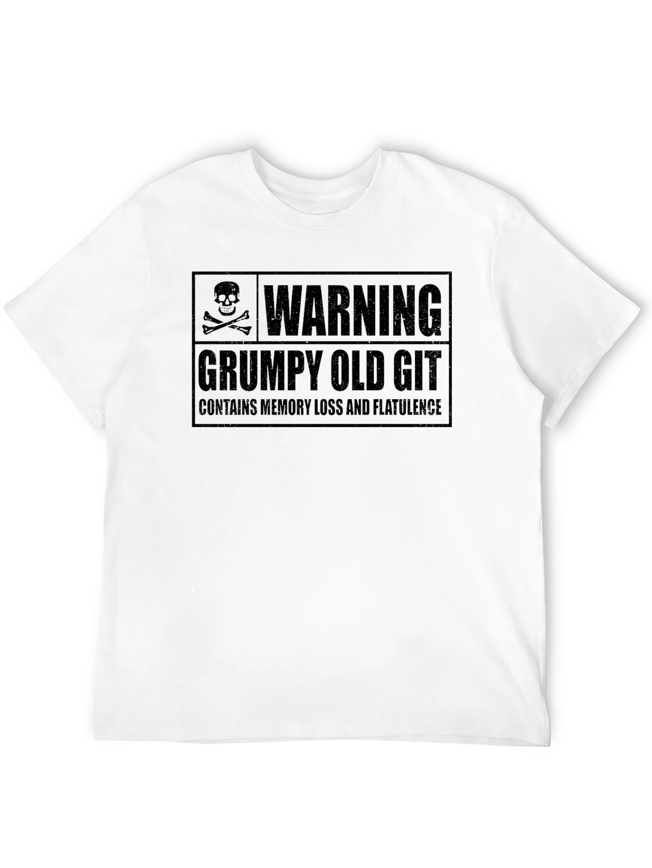 Black Grumpy Old Git Warning Funny T-Shirt view 12