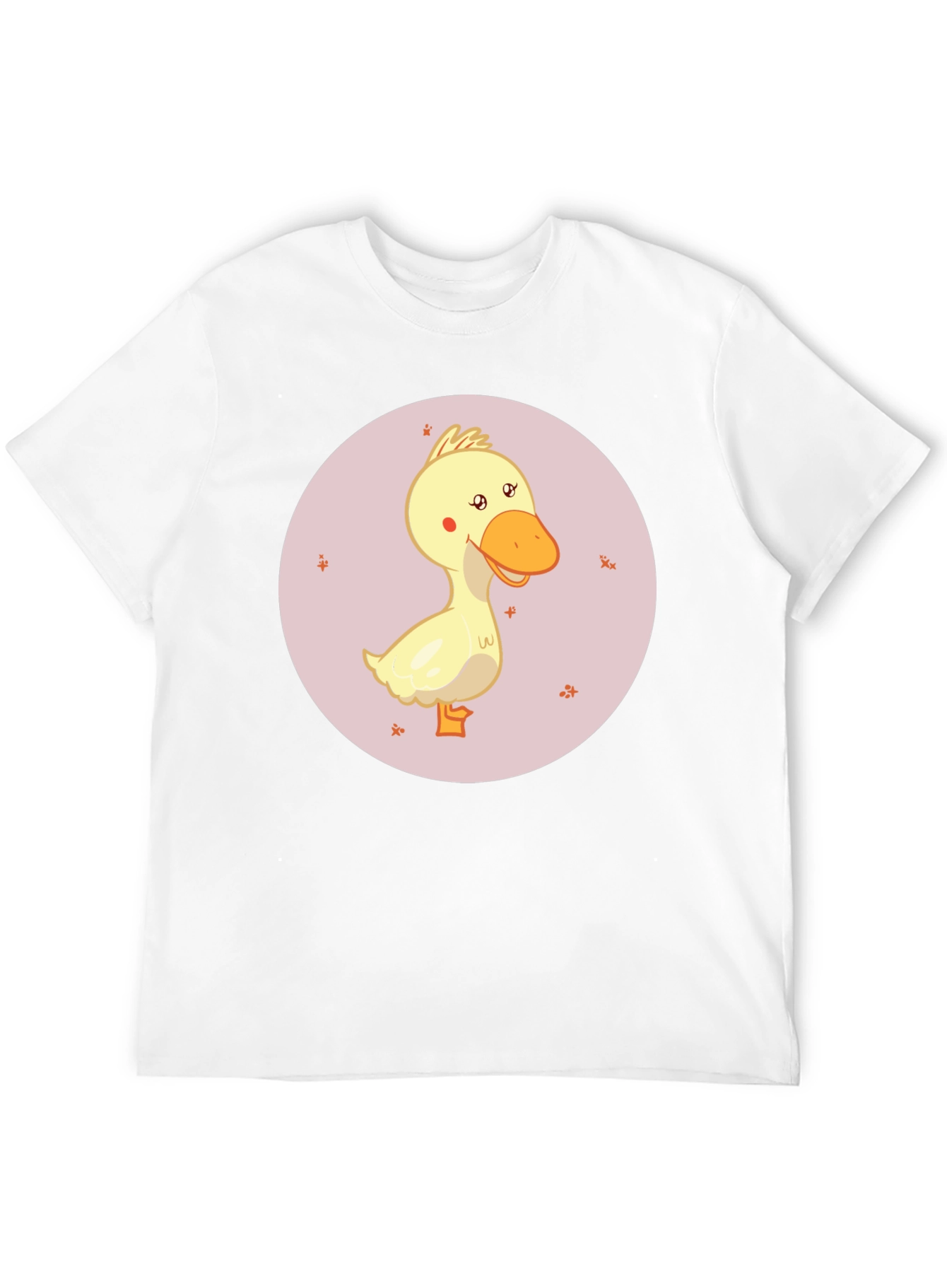 Black Cute Cartoon Duckling Graphic Black T-Shirt view 12