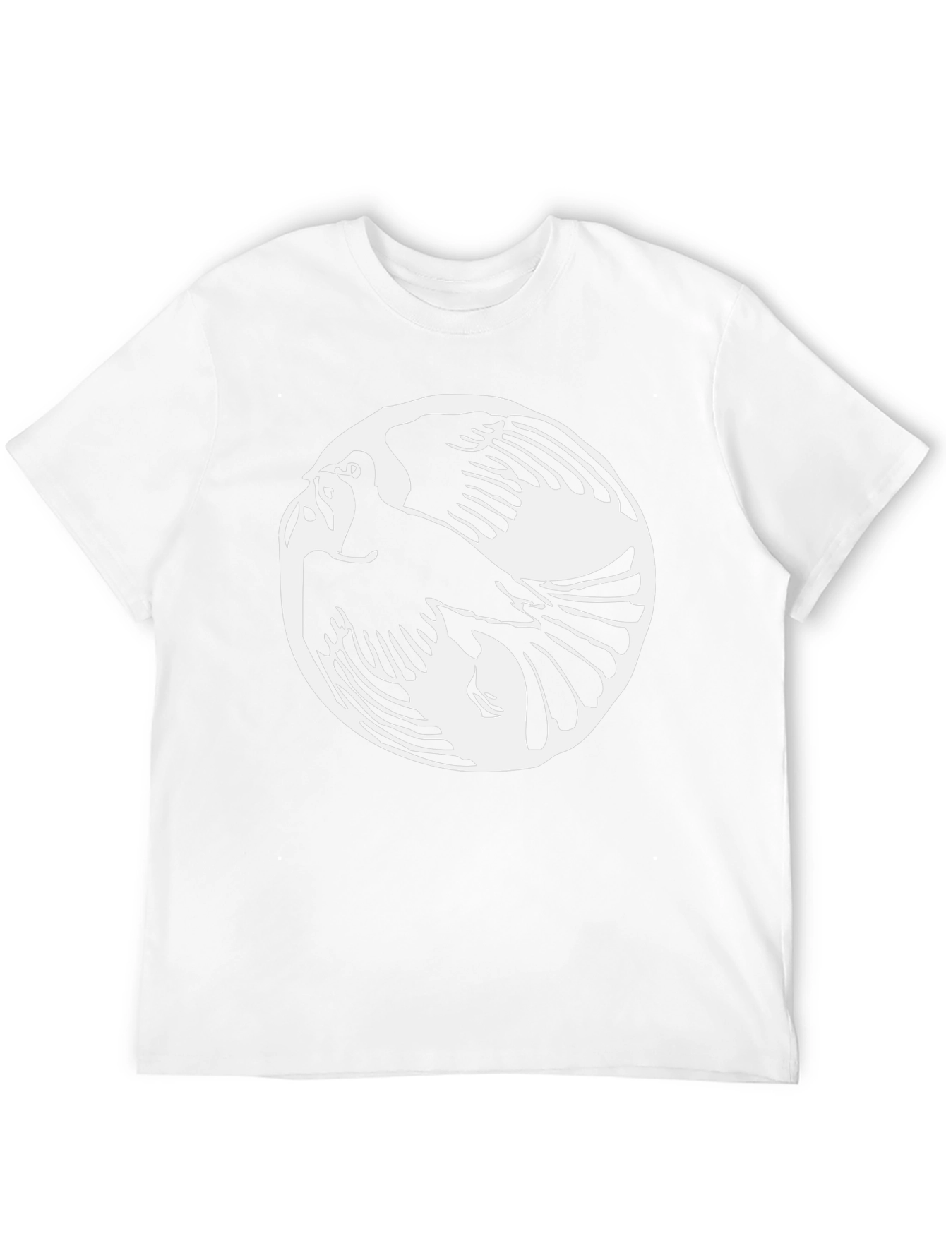 Black Yin Yang Bird Graphic Tee - Black view 12