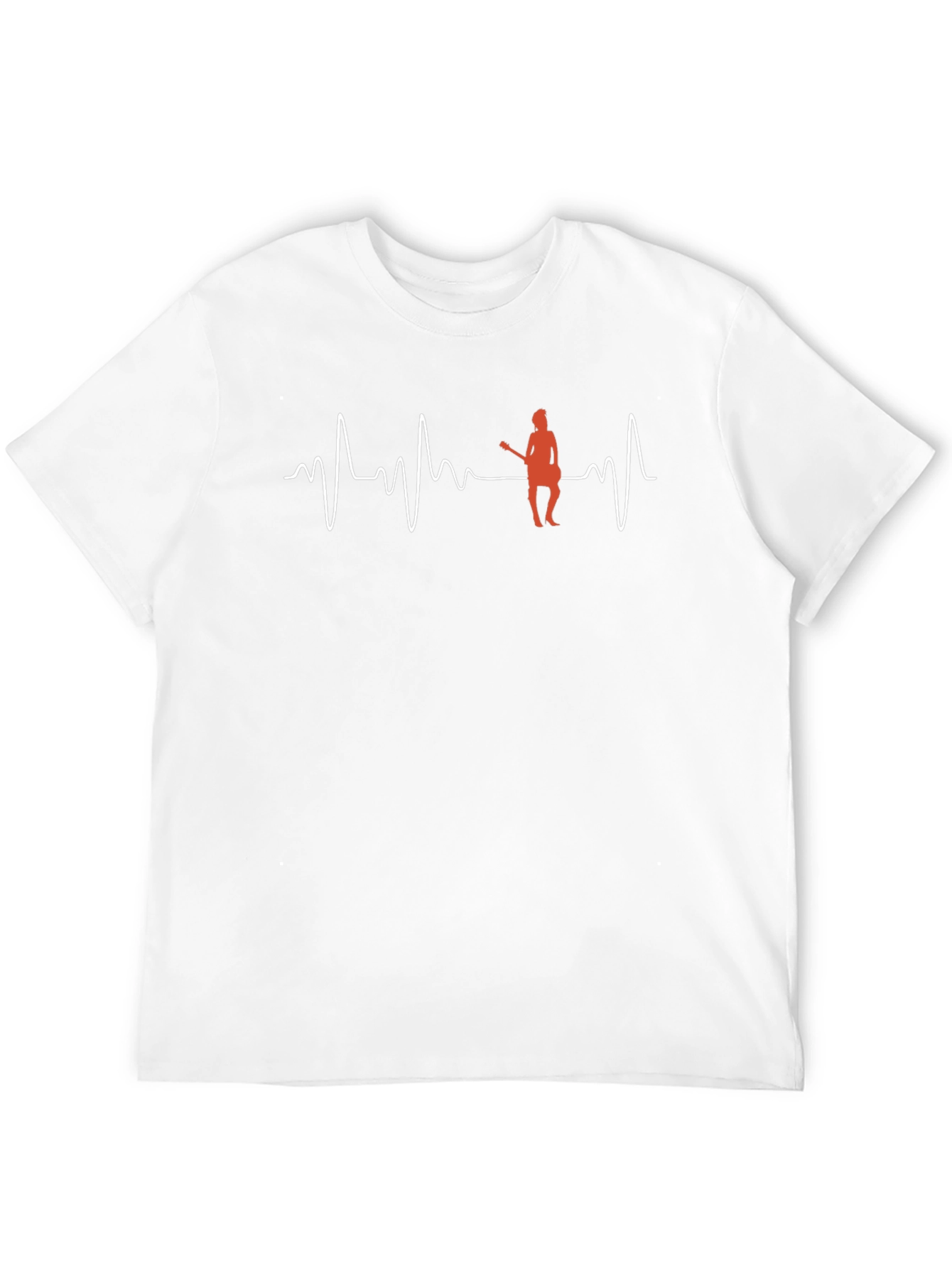 Black Guitar Heartbeat T-Shirt view 12