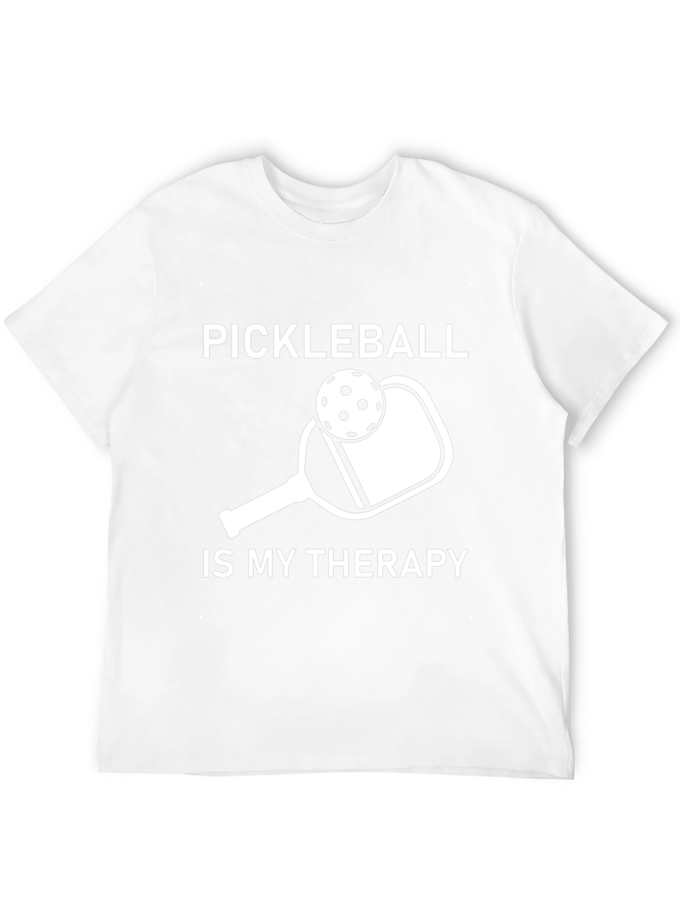 Black Pickleball Therapy T-Shirt view 12