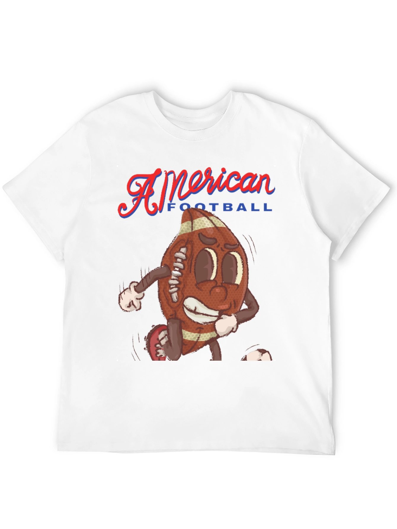 Black American Football Cartoon Tee view 12