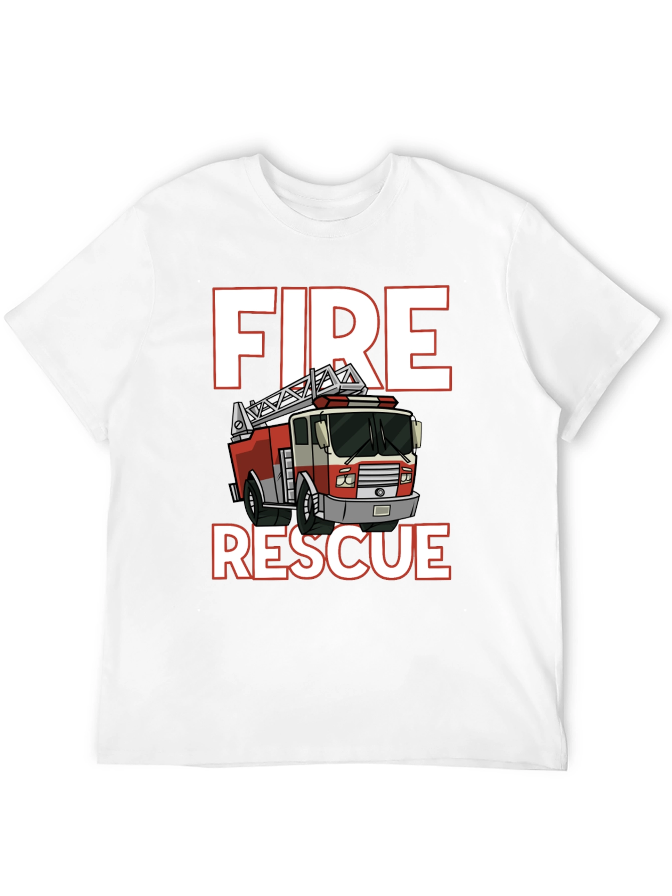 Black Fire Rescue T-Shirt - Black Cotton Tee view 12
