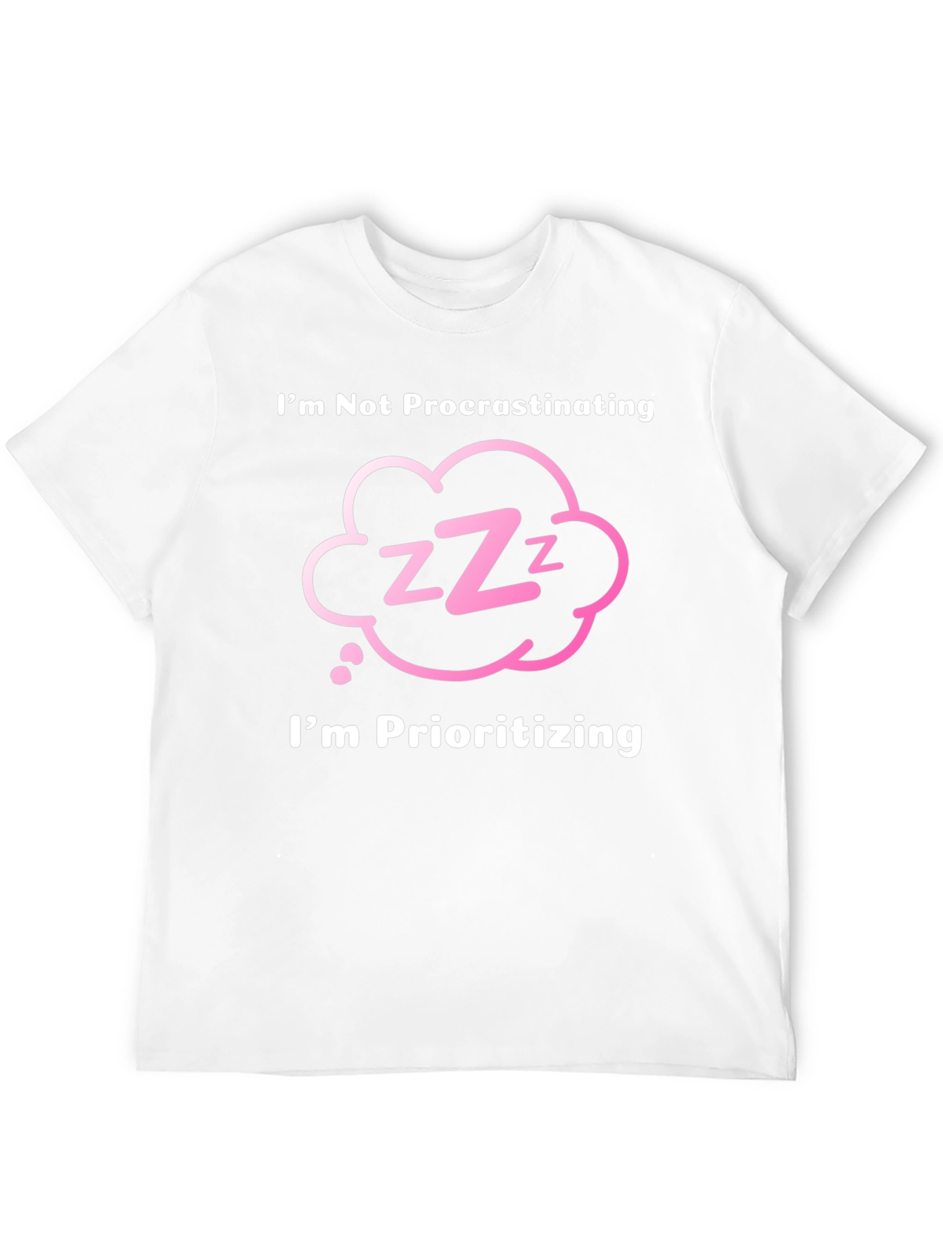Black Funny "I'm Not Procrastinating" Graphic T-Shirt view 12