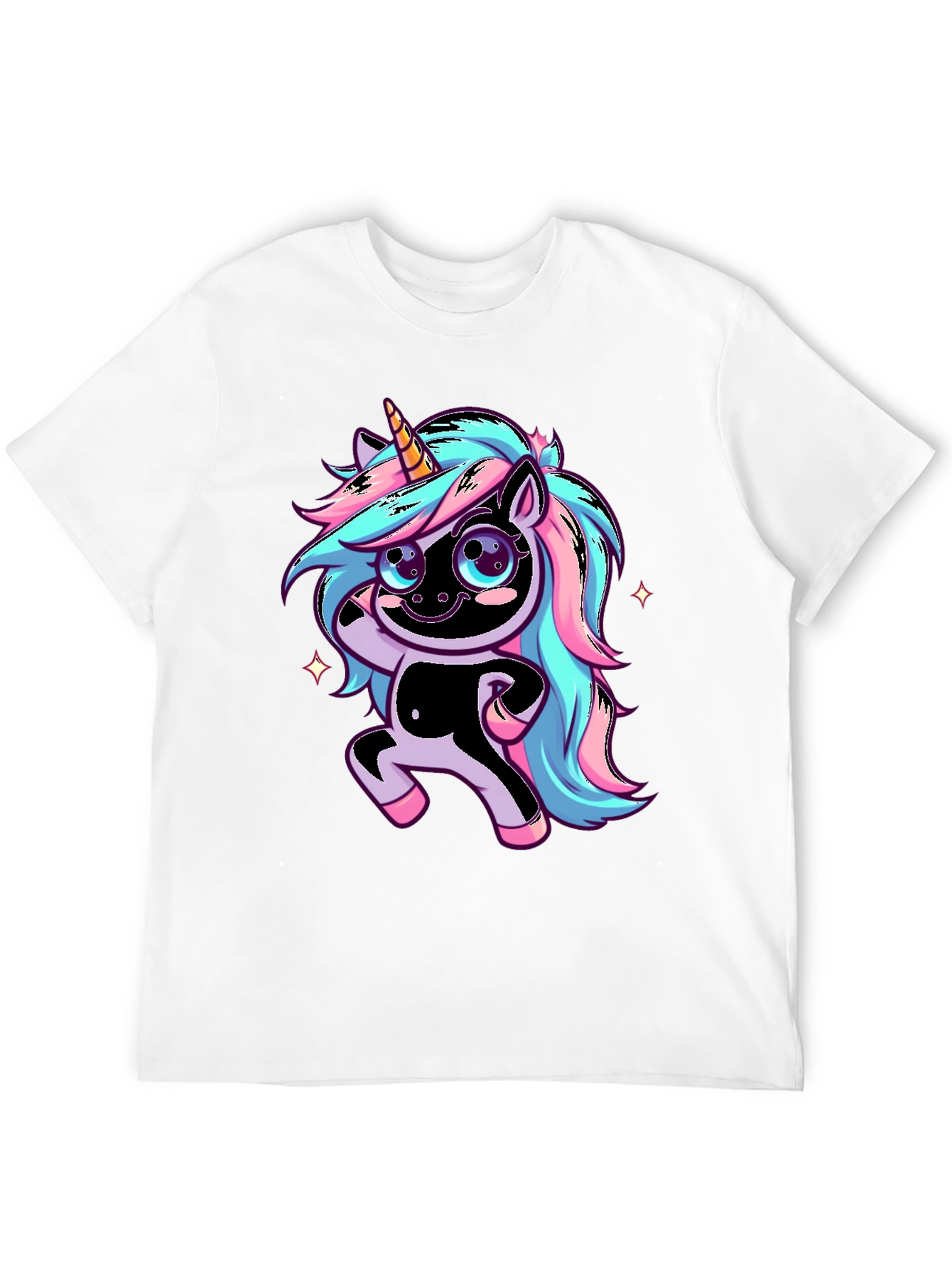 Black Unicorn Graphic Black T-Shirt view 12