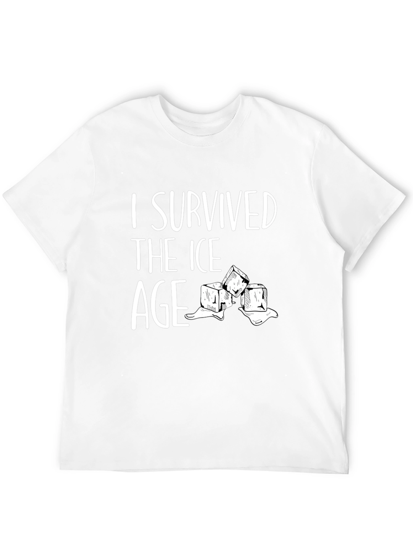 Black I Survived the Ice Age Graphic Tee - Black Cotton view 12