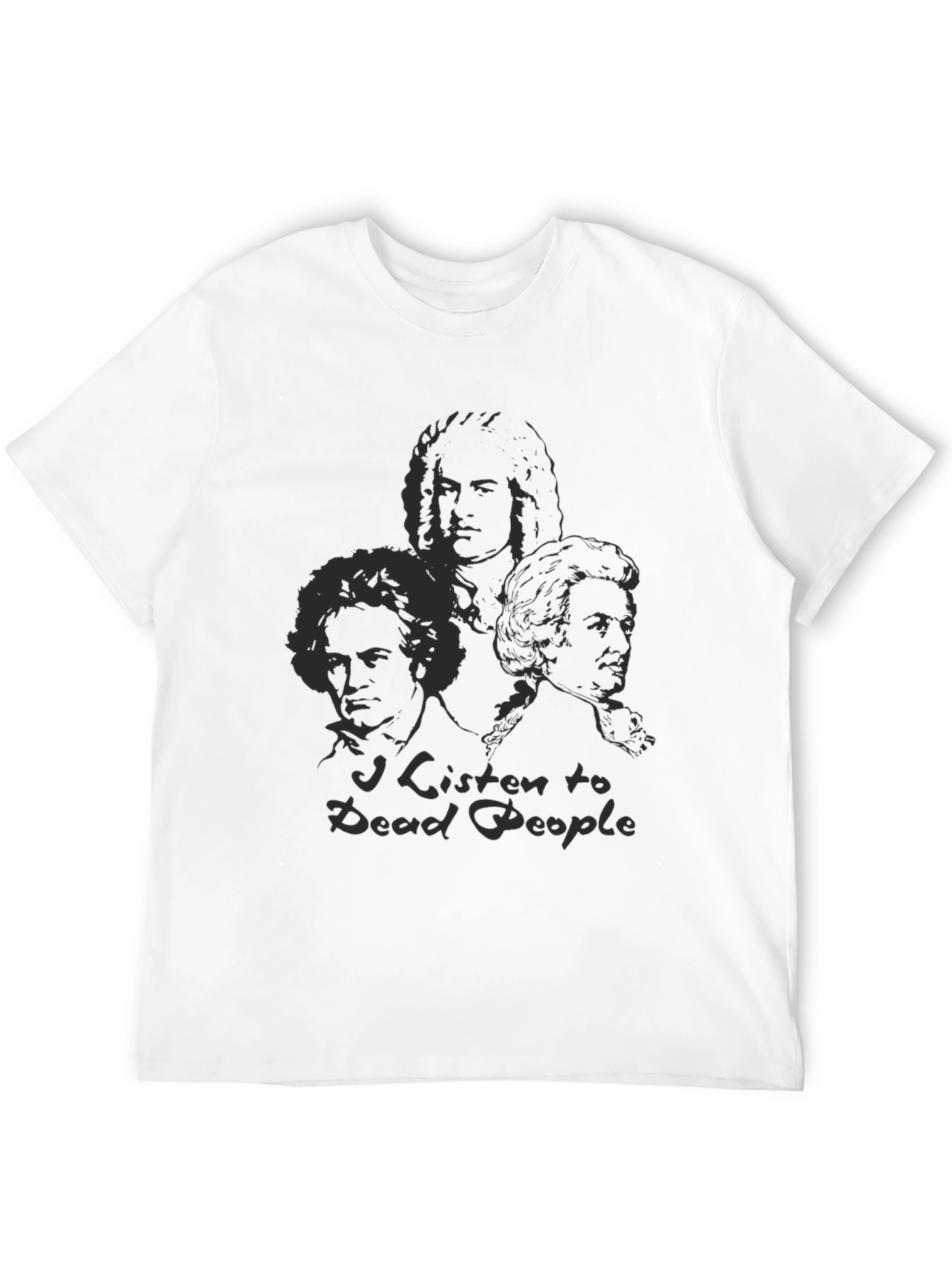 Black I Listen to Dead People Graphic Tee view 12